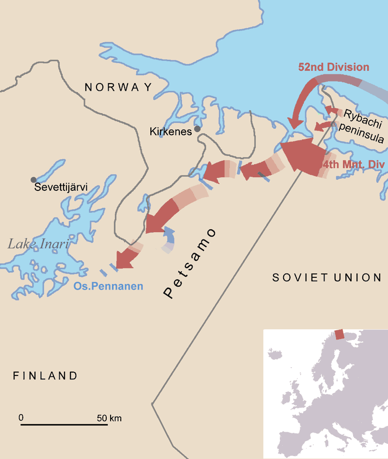 The operations in Petsamo during the Winter War.