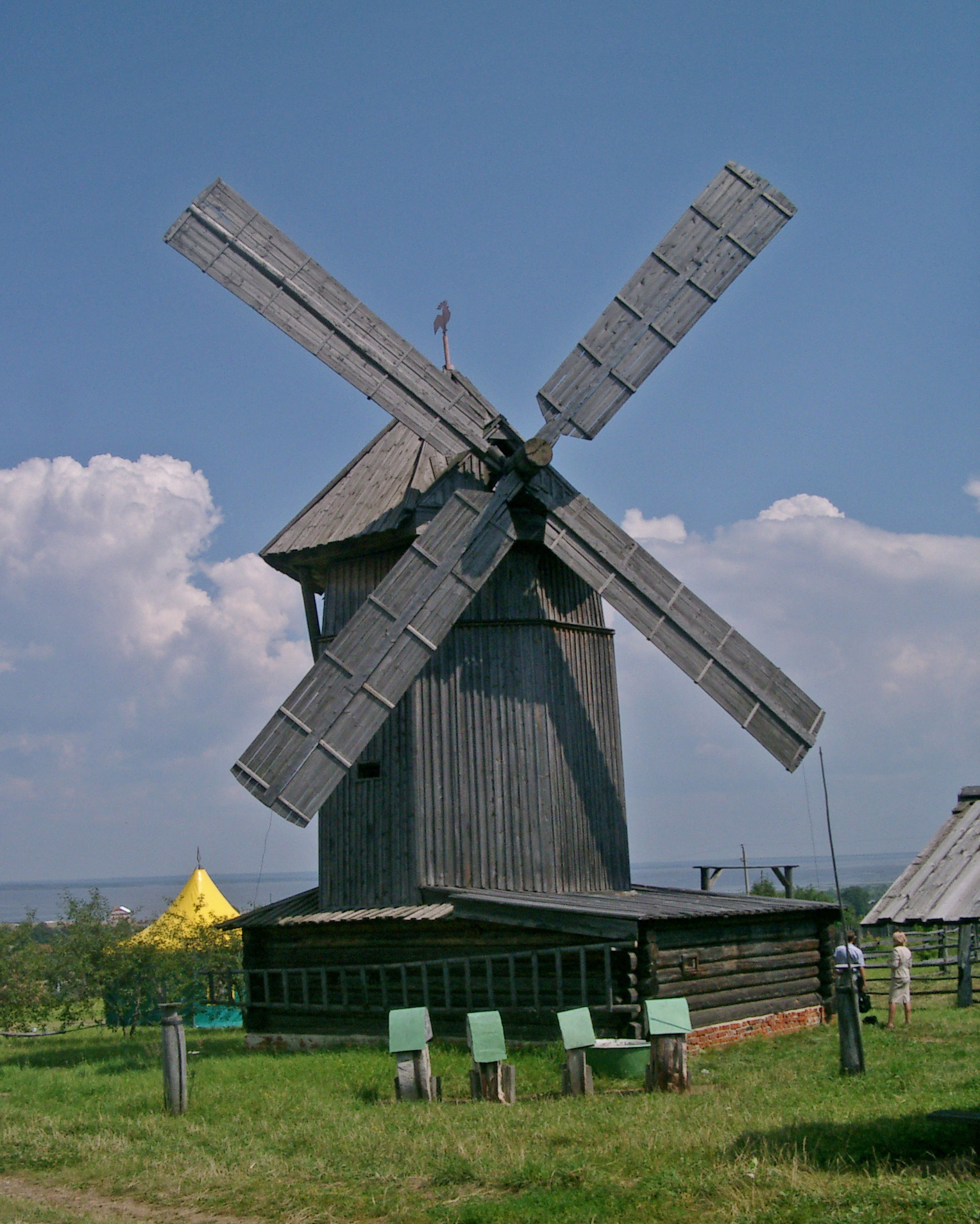 Windmill in Mari Ethnographic Museum, Koz'modem'yansk, Republic of Mariy El, Russia
