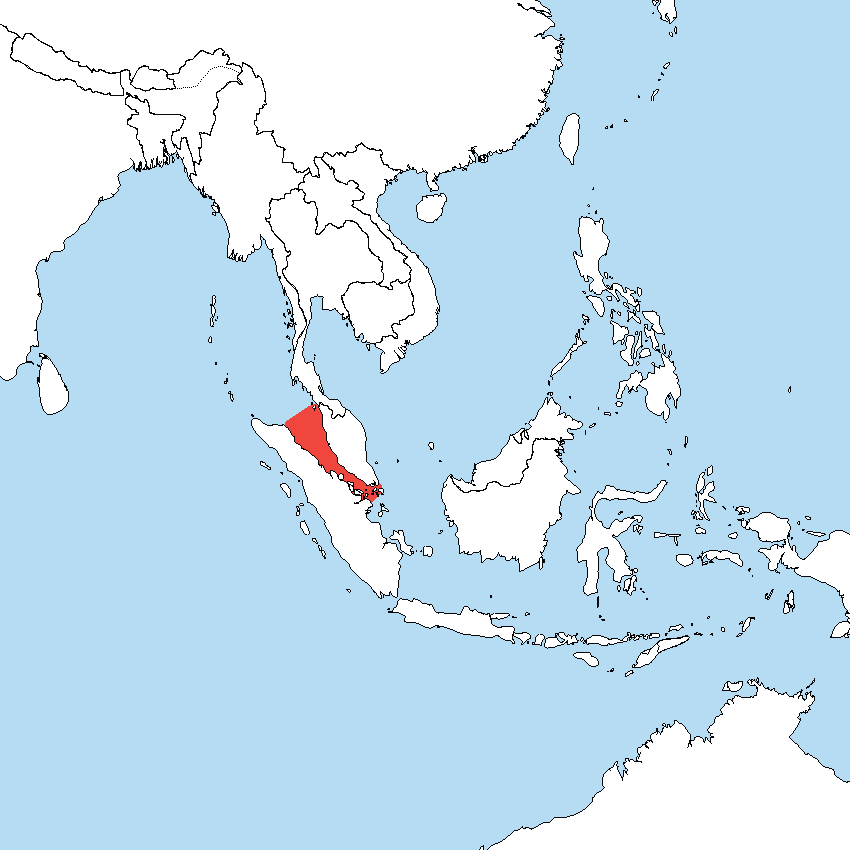 Waters of what can be reasonably considered the Strait of Malacca highlighted