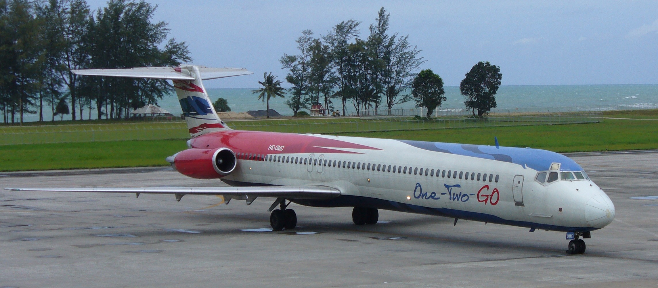 A One-Two-GO MD-82 on a rainy day in Phuket

I seandigger took this picture and i don't care what anyone does with it