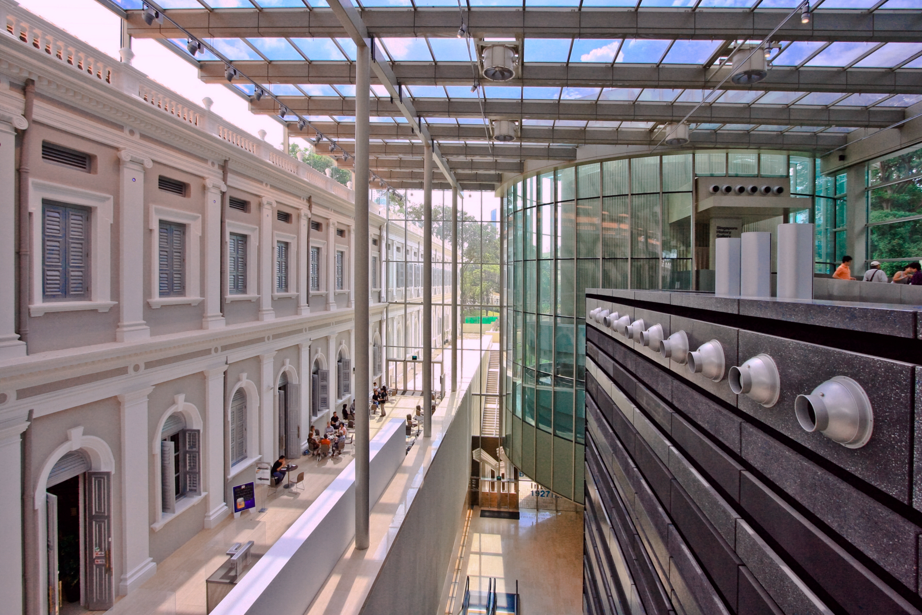 The Concourse of the National Museum of Singapore. An amalgamation between Classicism &amp; Modernism.