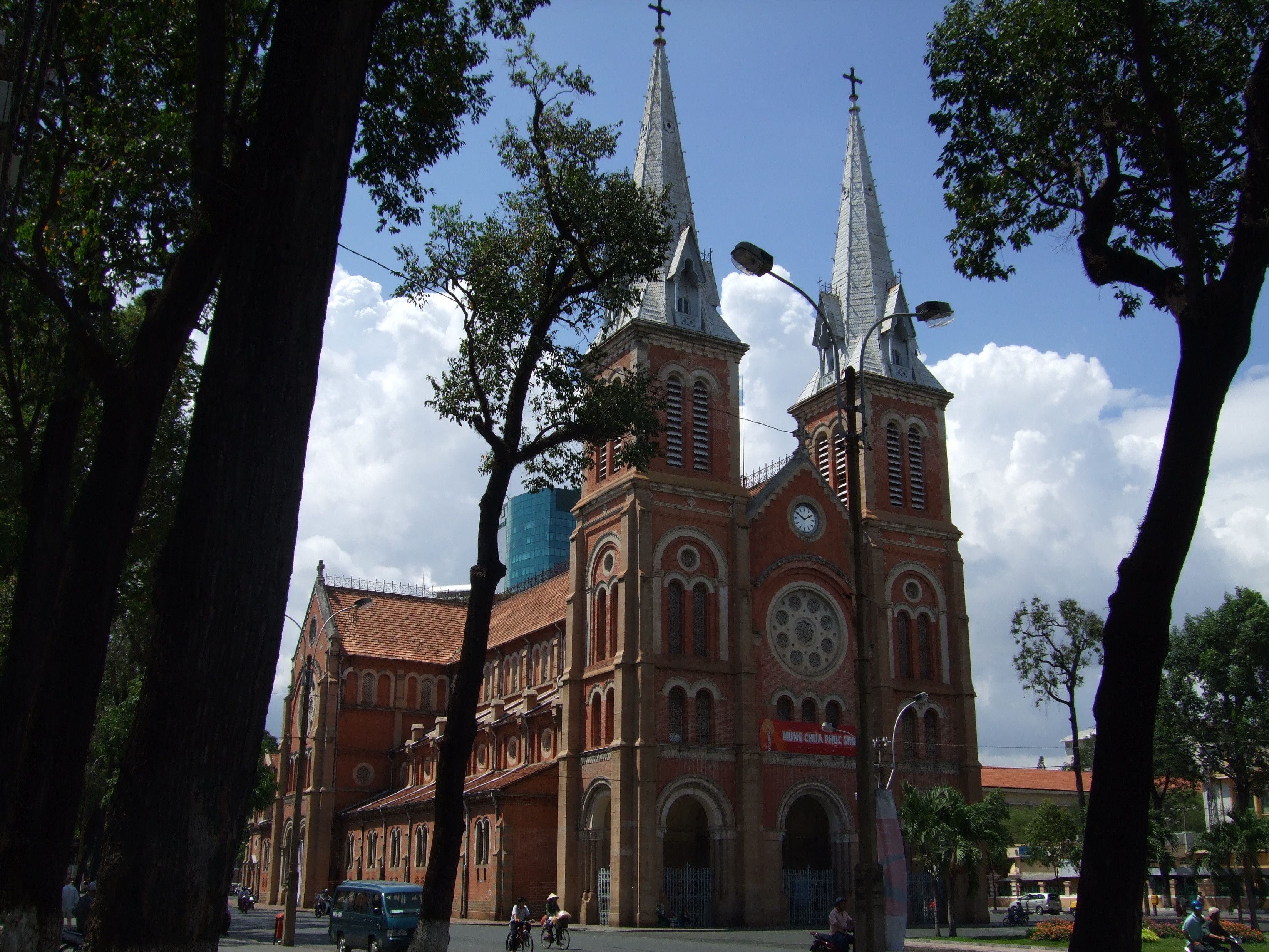 Side view of the Saigon Notre-Dame Basilica