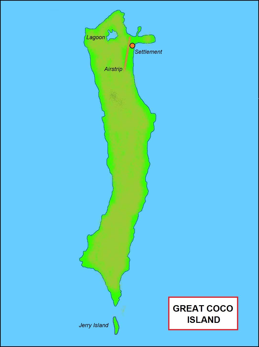 map of Great coco