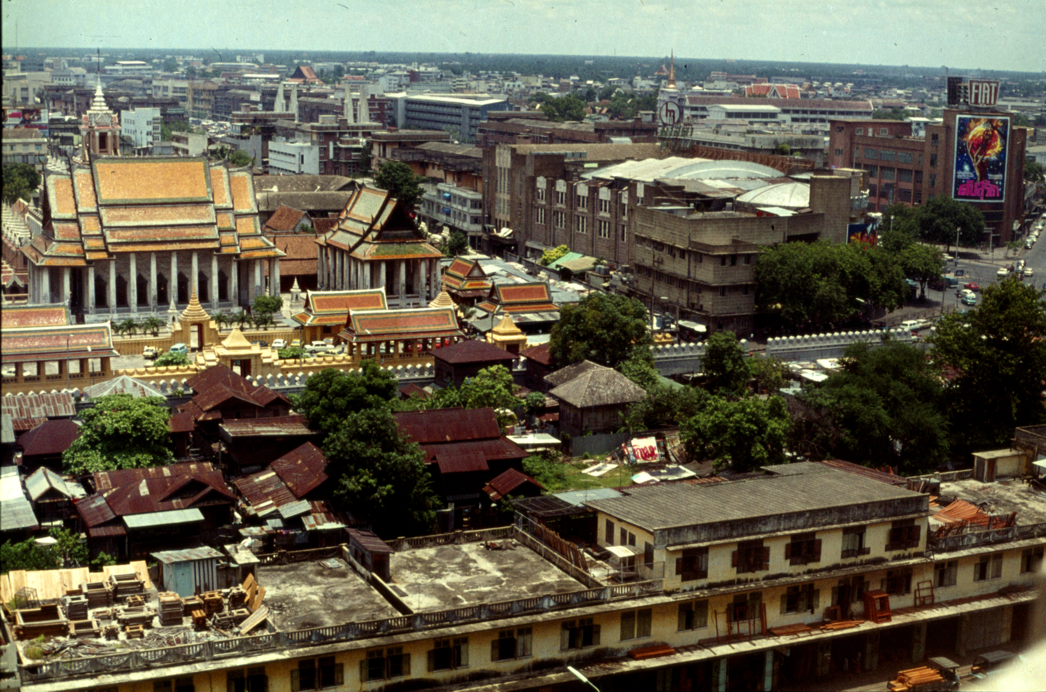 View from Wat Saket to Bangkok 1976.