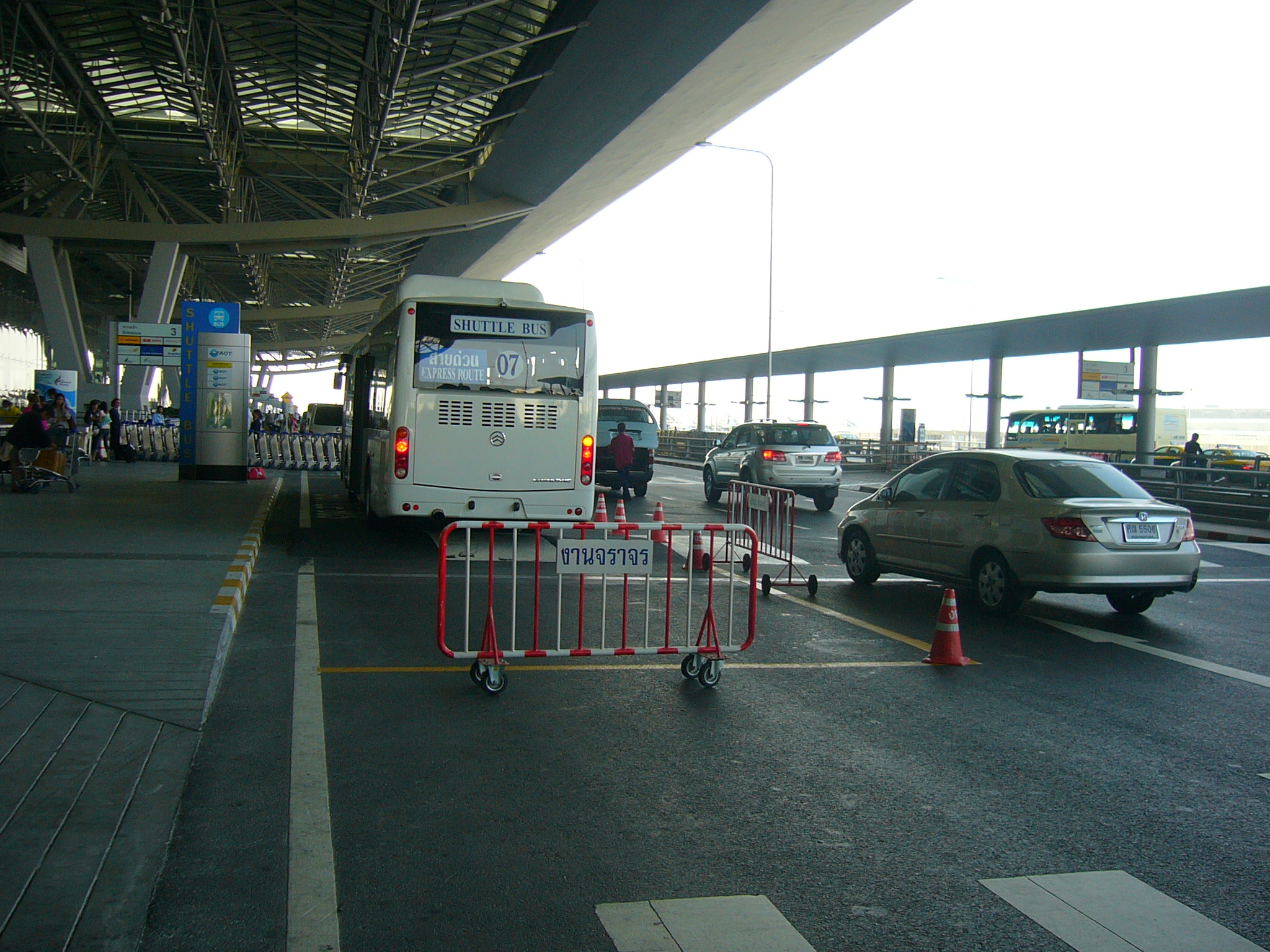 Suvarnabhumi International Airport Shuttle bus to Bangkok.