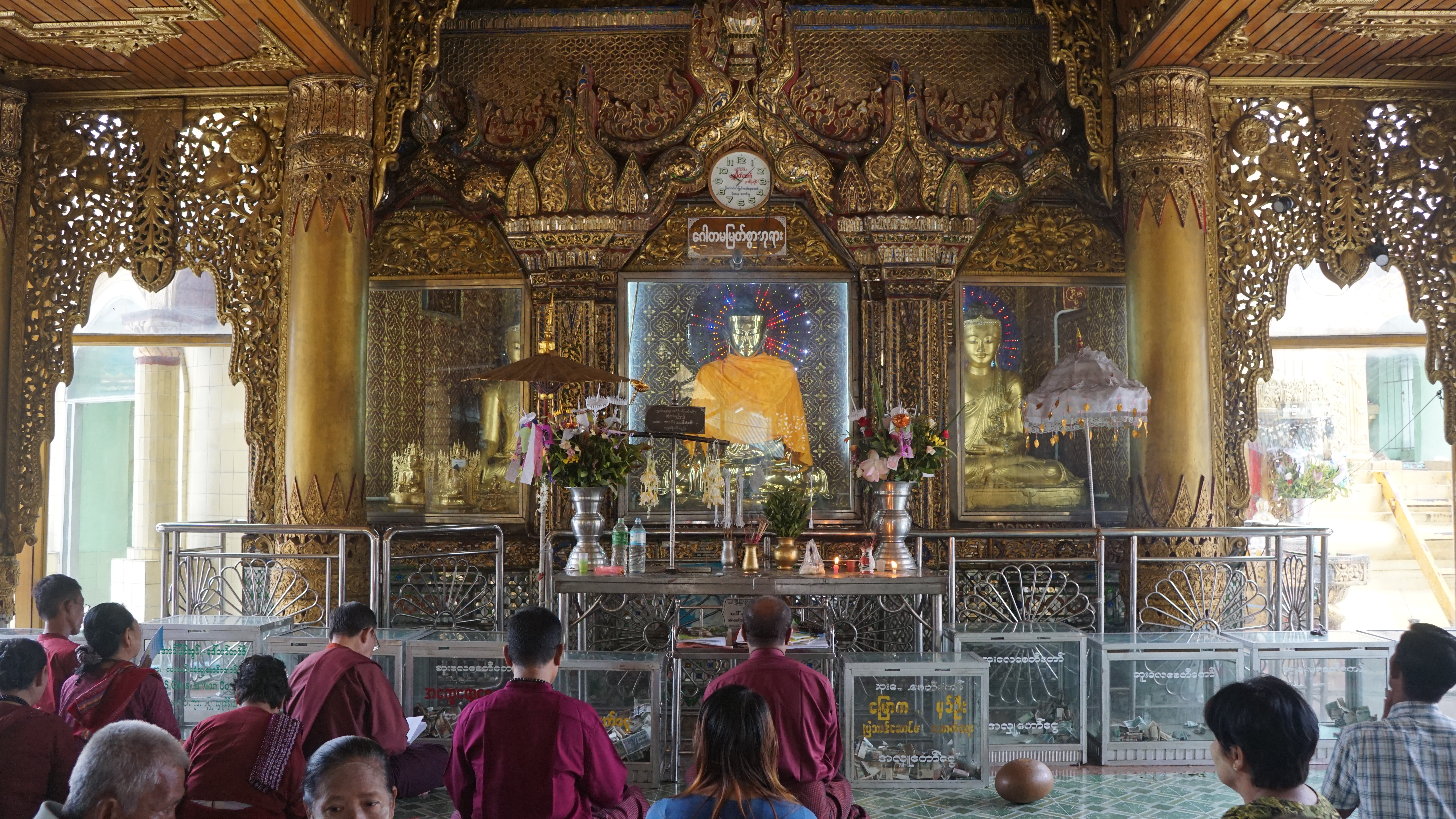 Inside  the Sule pagoda
