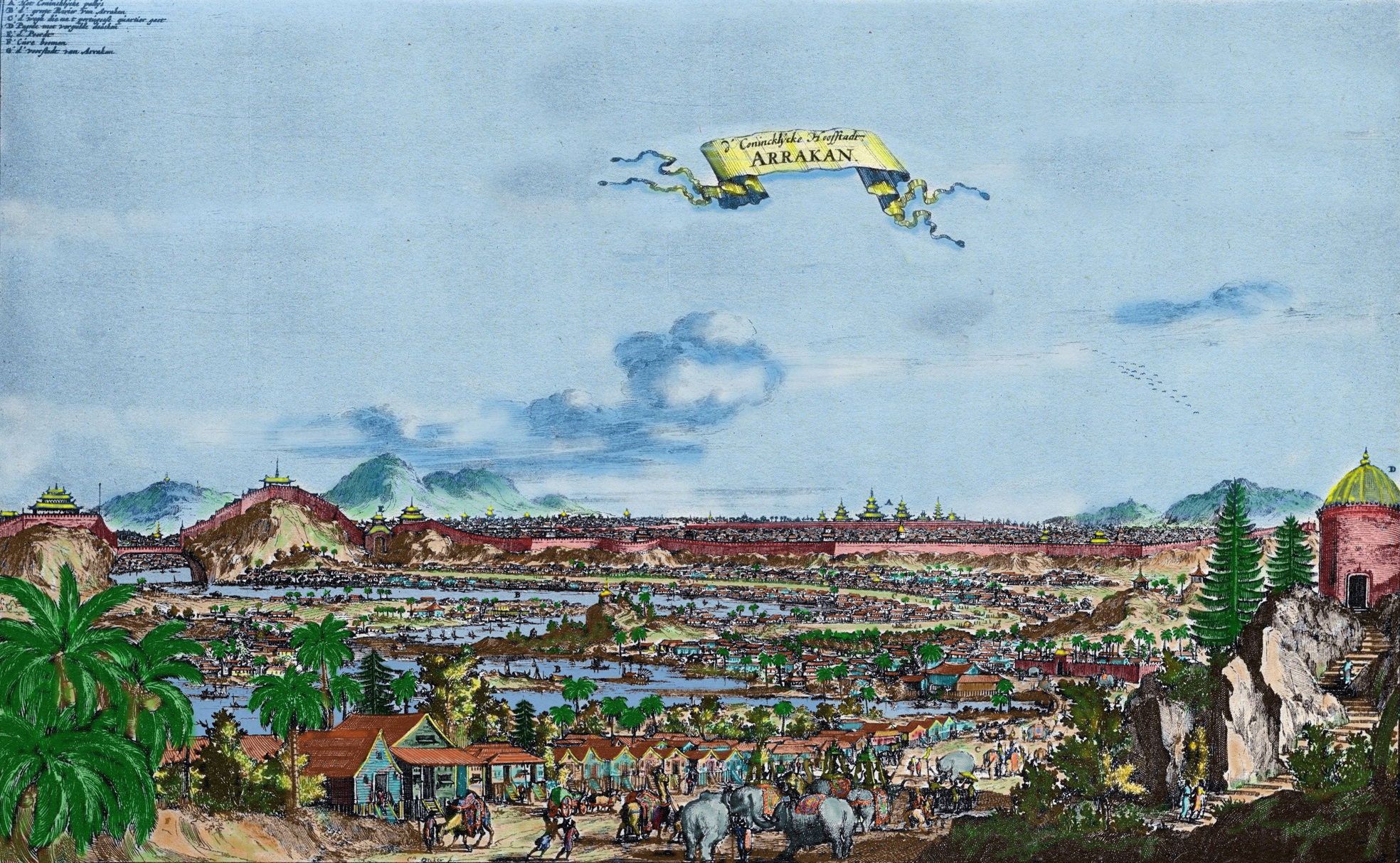 View of Mrauk-U in the XVII century: The first plan for the Portuguese settlement