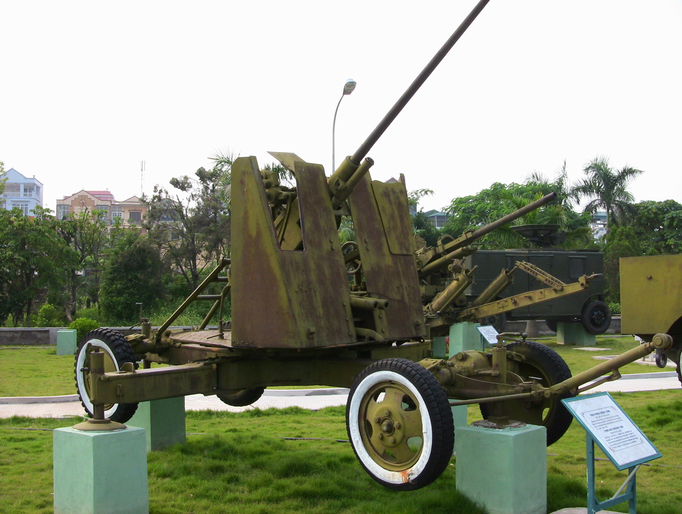 A 37 mm automatic air defense gun M1939 (61-K) used by Viet Minh during Dien Bien Phu Battle to shot down three French aircrafts.