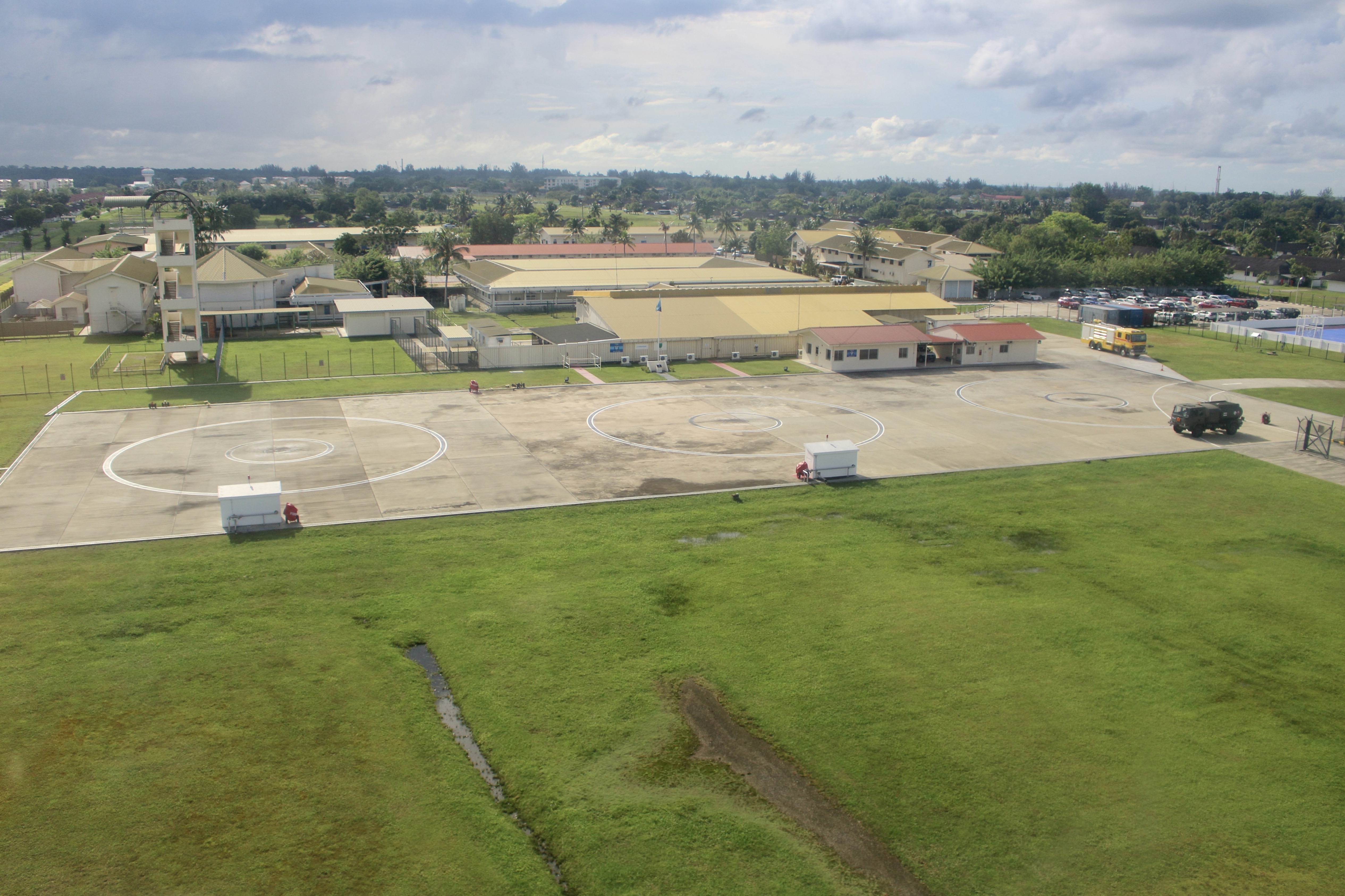 Helipads in Medicina Lines for the Bell 212 AH1/AH3 from the No. 667 Squadron AAC (formerly No. 7 Flight AAC) in Seria, Brunei.