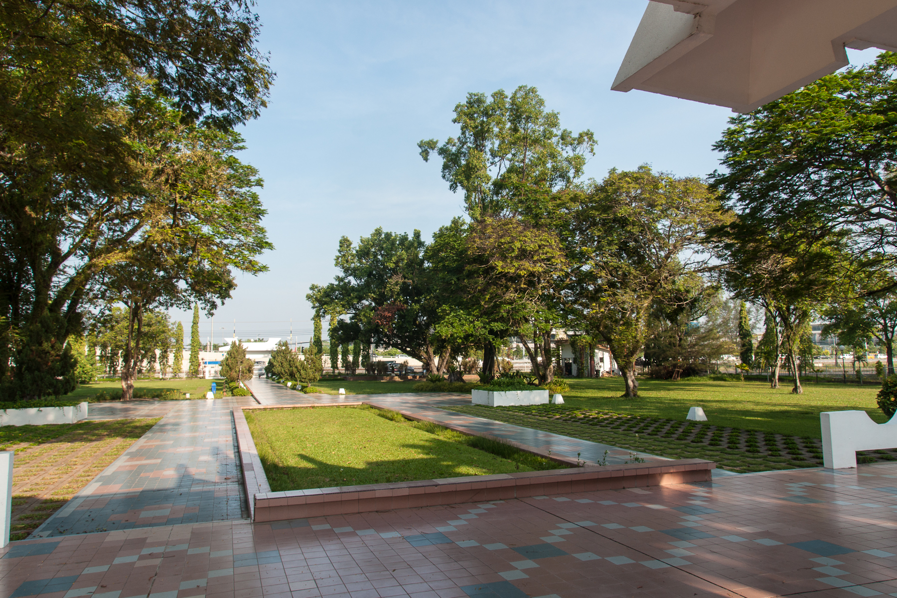 Kg. Petagas, District Putatan: Petagas War Memorial, View from Memorial to the Gate