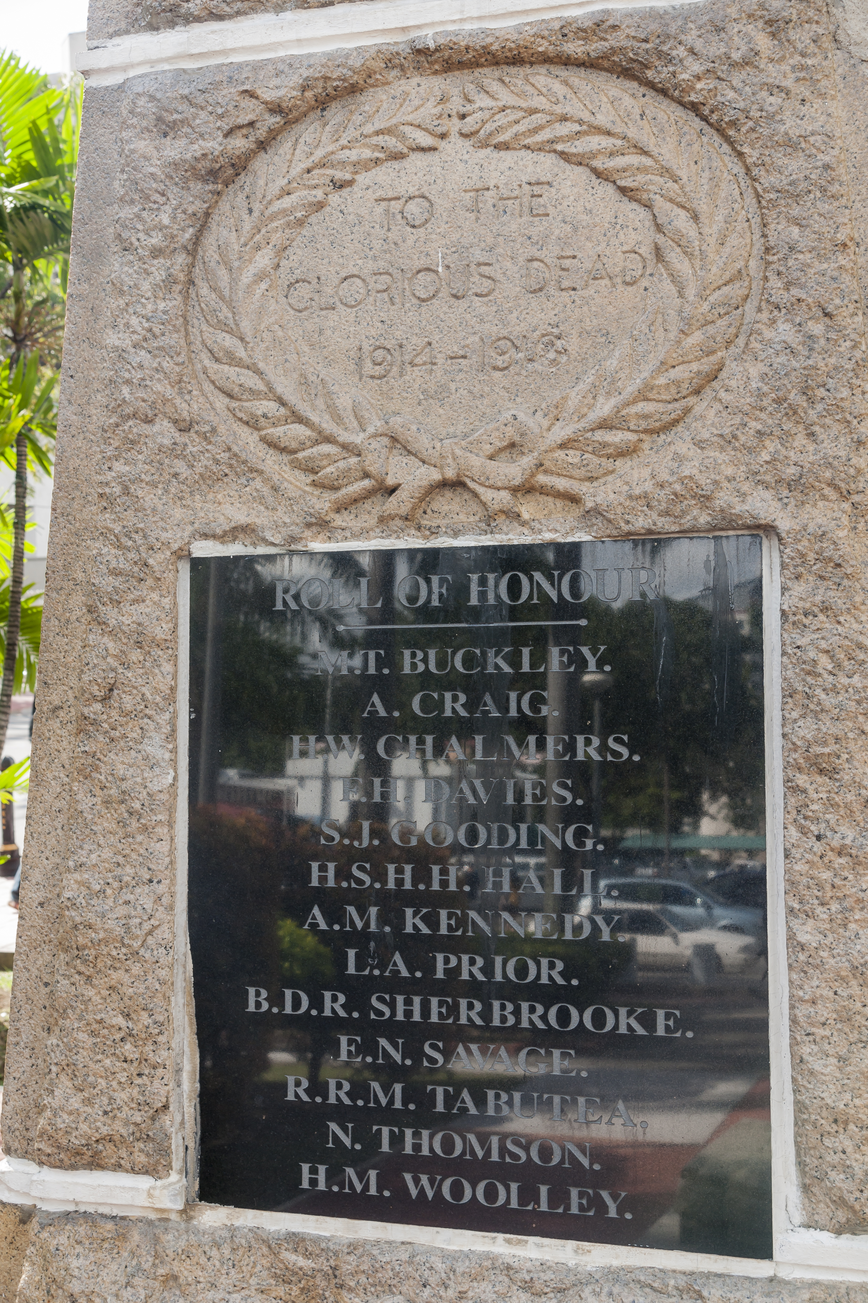Kota Kinabalu, Sabah: North Borneo War Memorial, located in KK City Park after his relocation from Gaya Street
