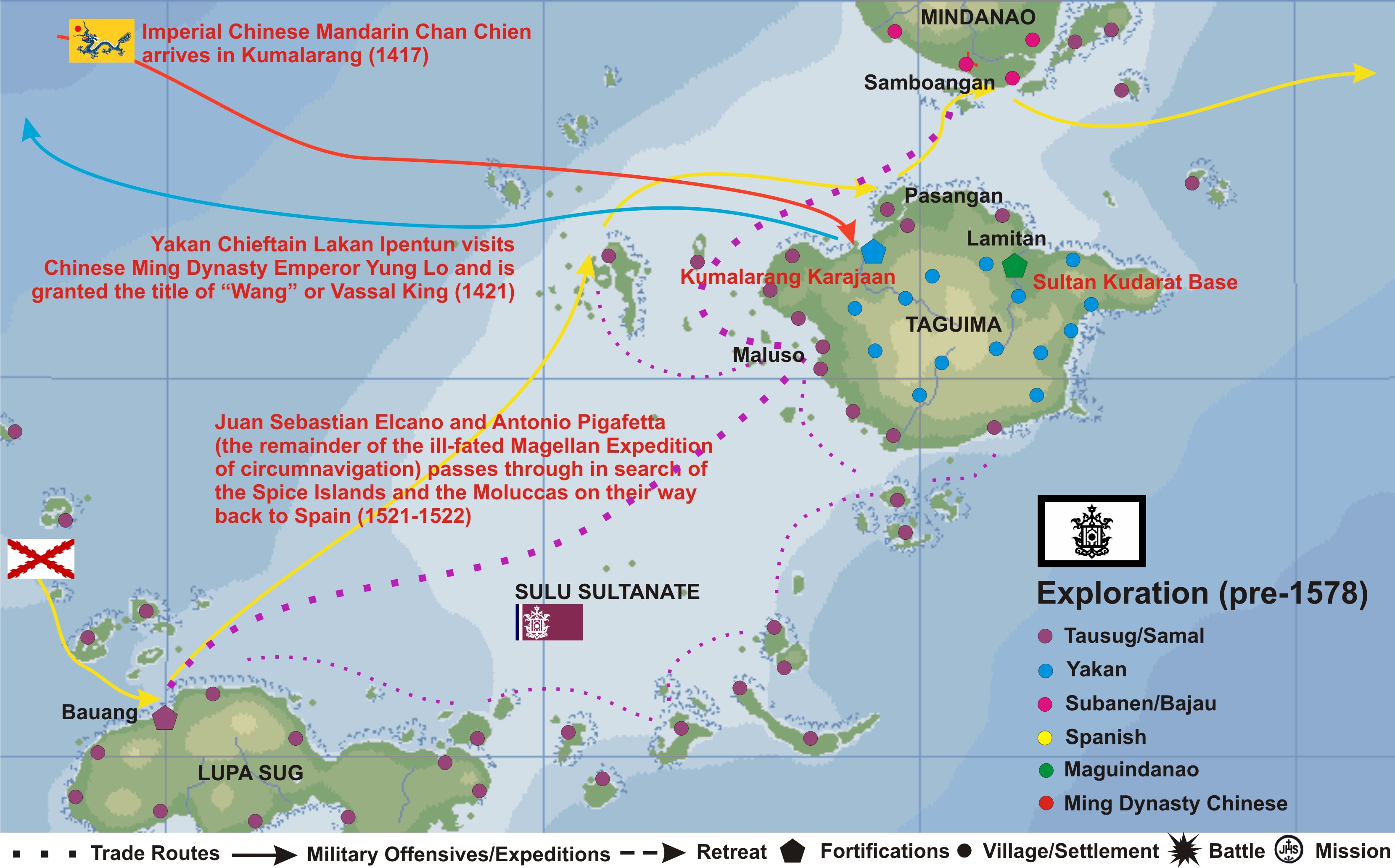 Basilan island circa 1578
