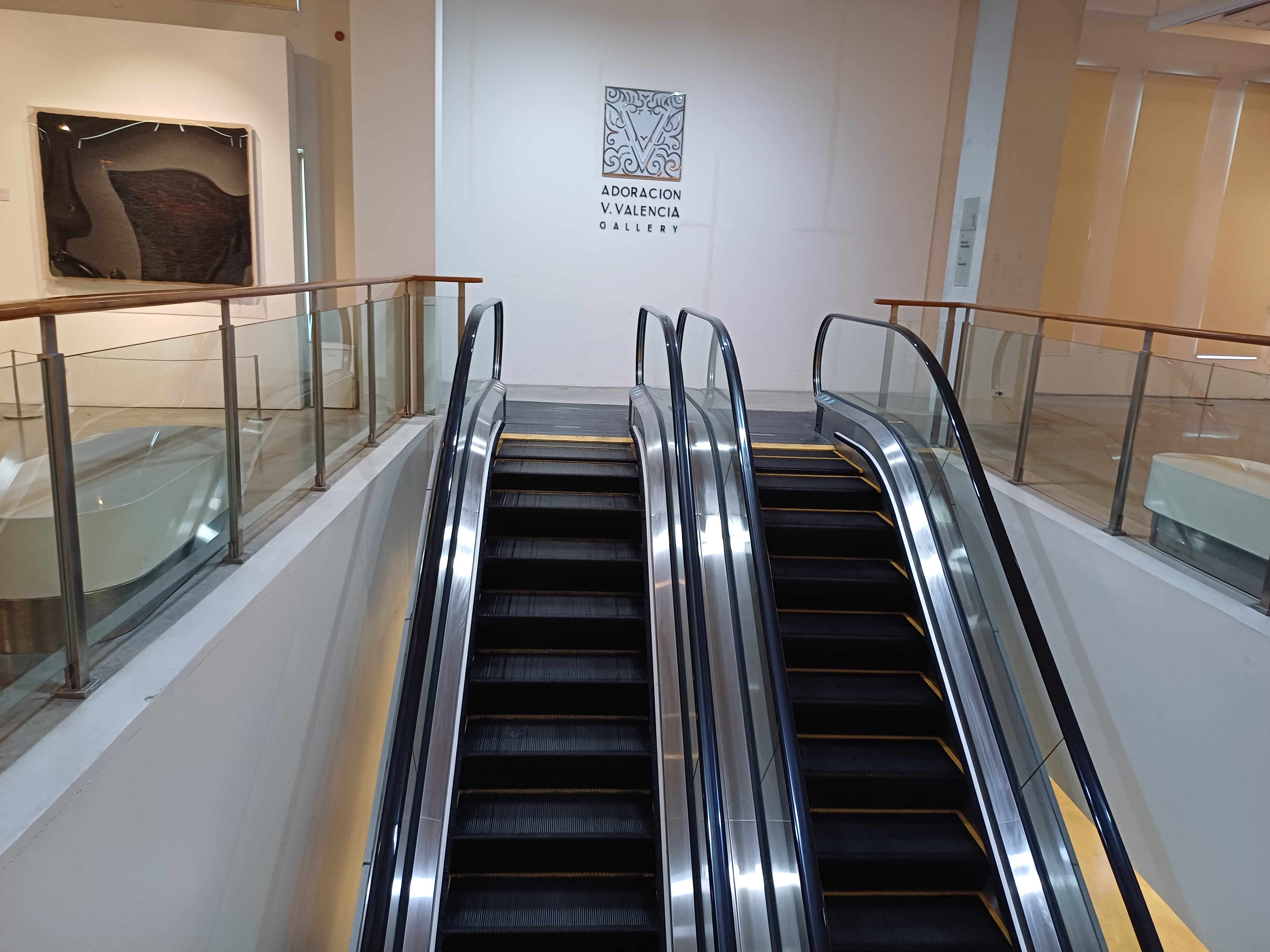 Escalators at the Iloilo Museum of Contemporary Art (ILOMOCA) in Mandurriao, Iloilo City, Philippines.