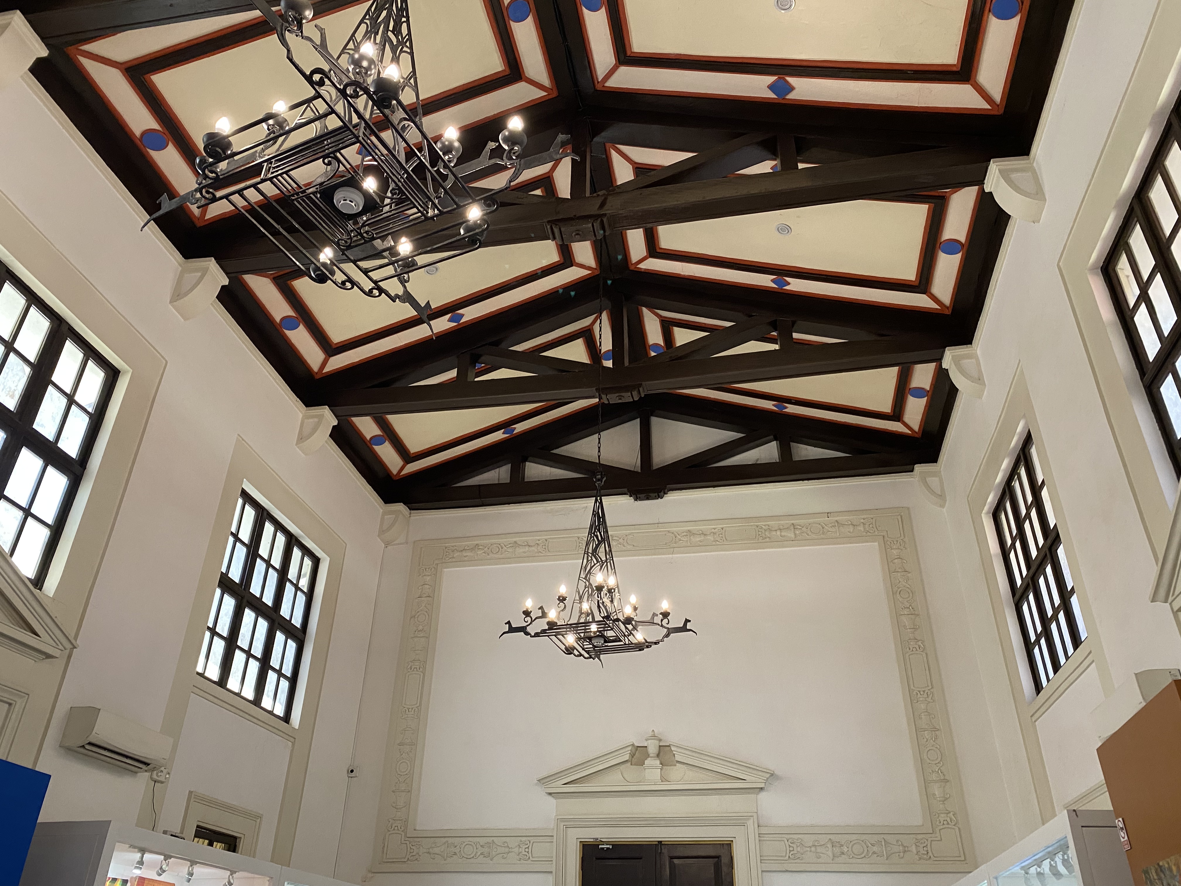 Lozano Hall within the Old Iloilo City Hall, with original chandeliers