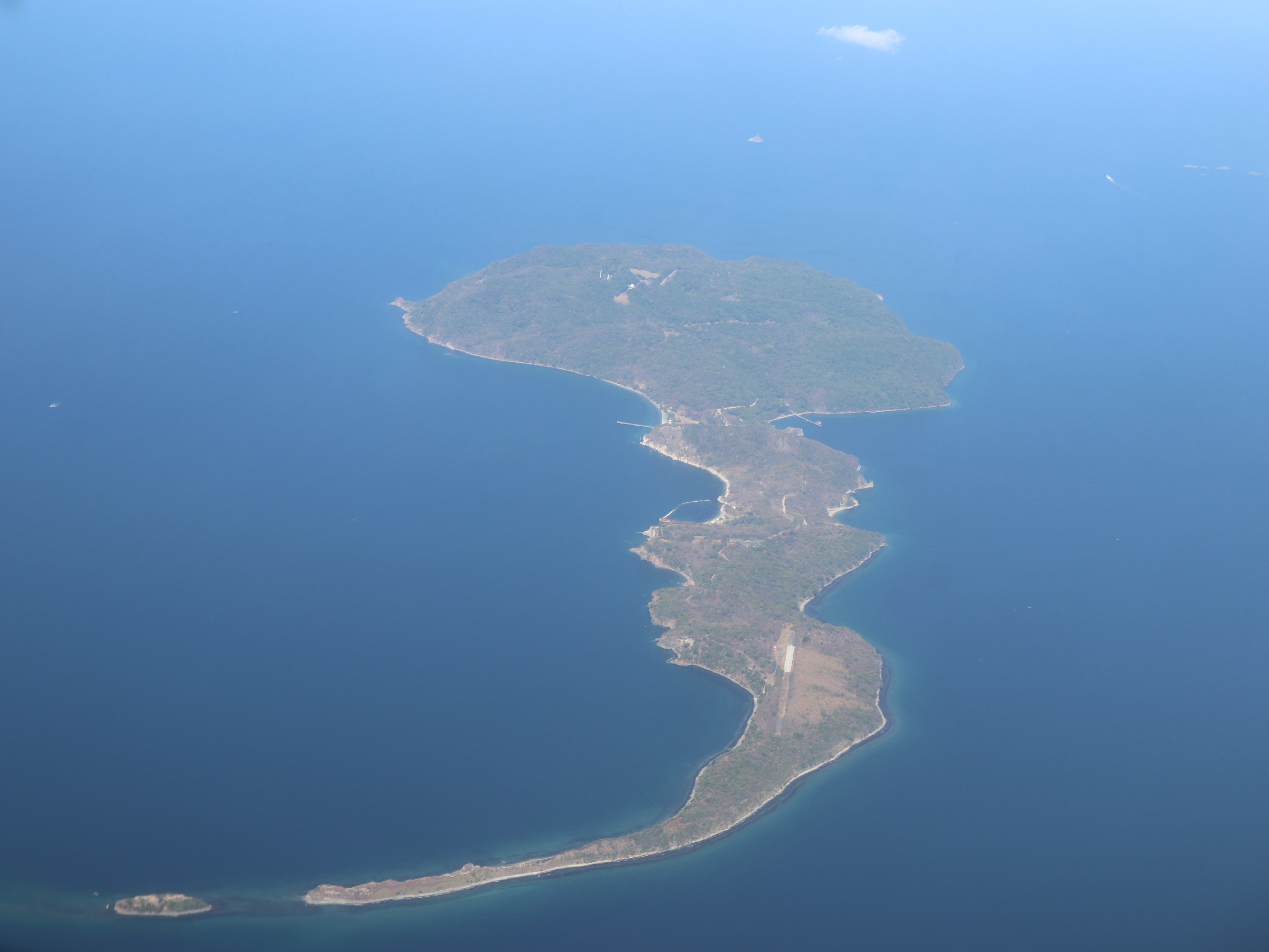 Corregidor island from air, Cavite City