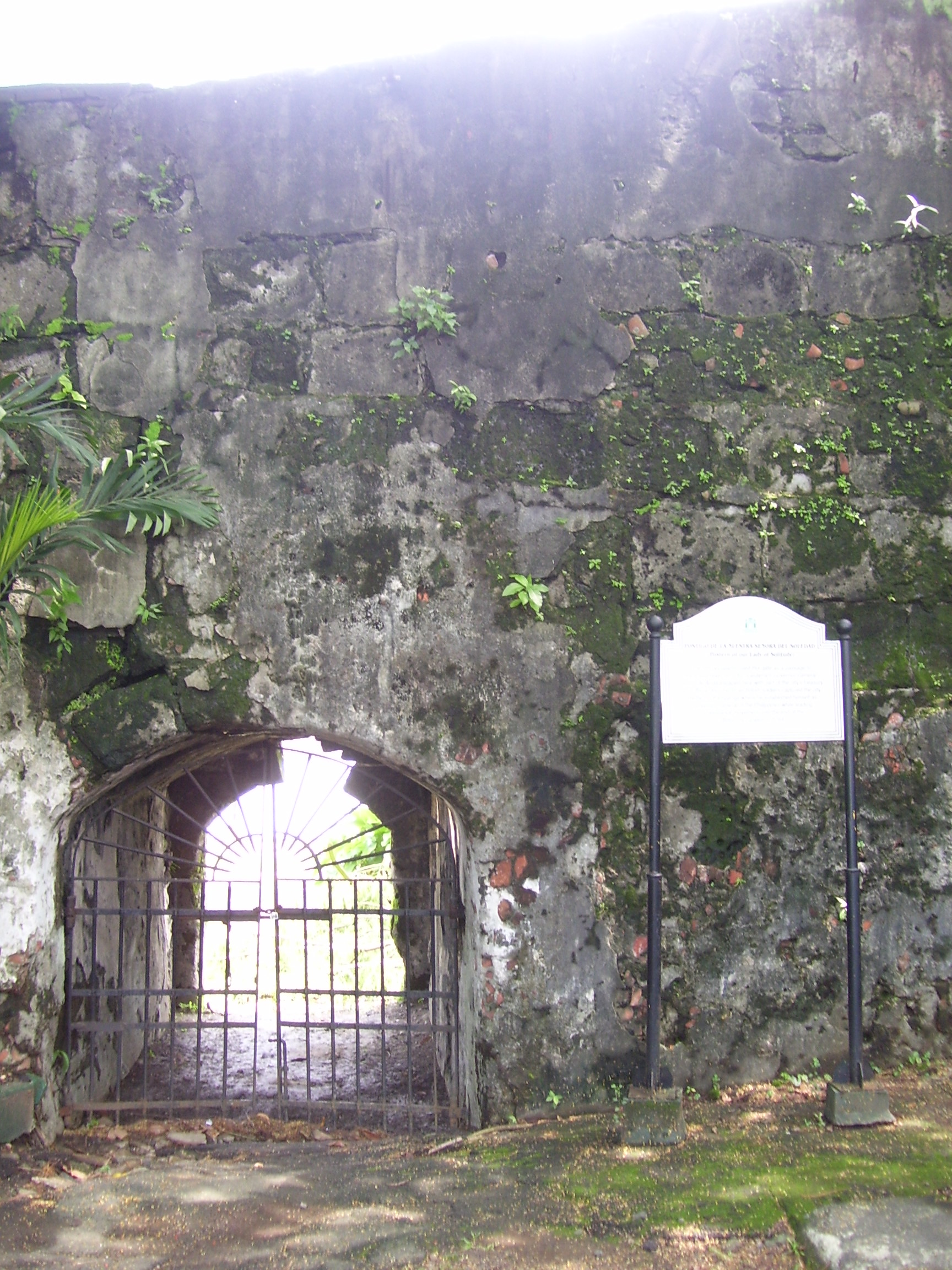 Fort Santiago Postern of Our Lady of Solitude, Manila, through which on 5 October 1762, Lieutenant Governor Simón de Anda y Salazar escaped the British bombardment during the conquest of Manila.