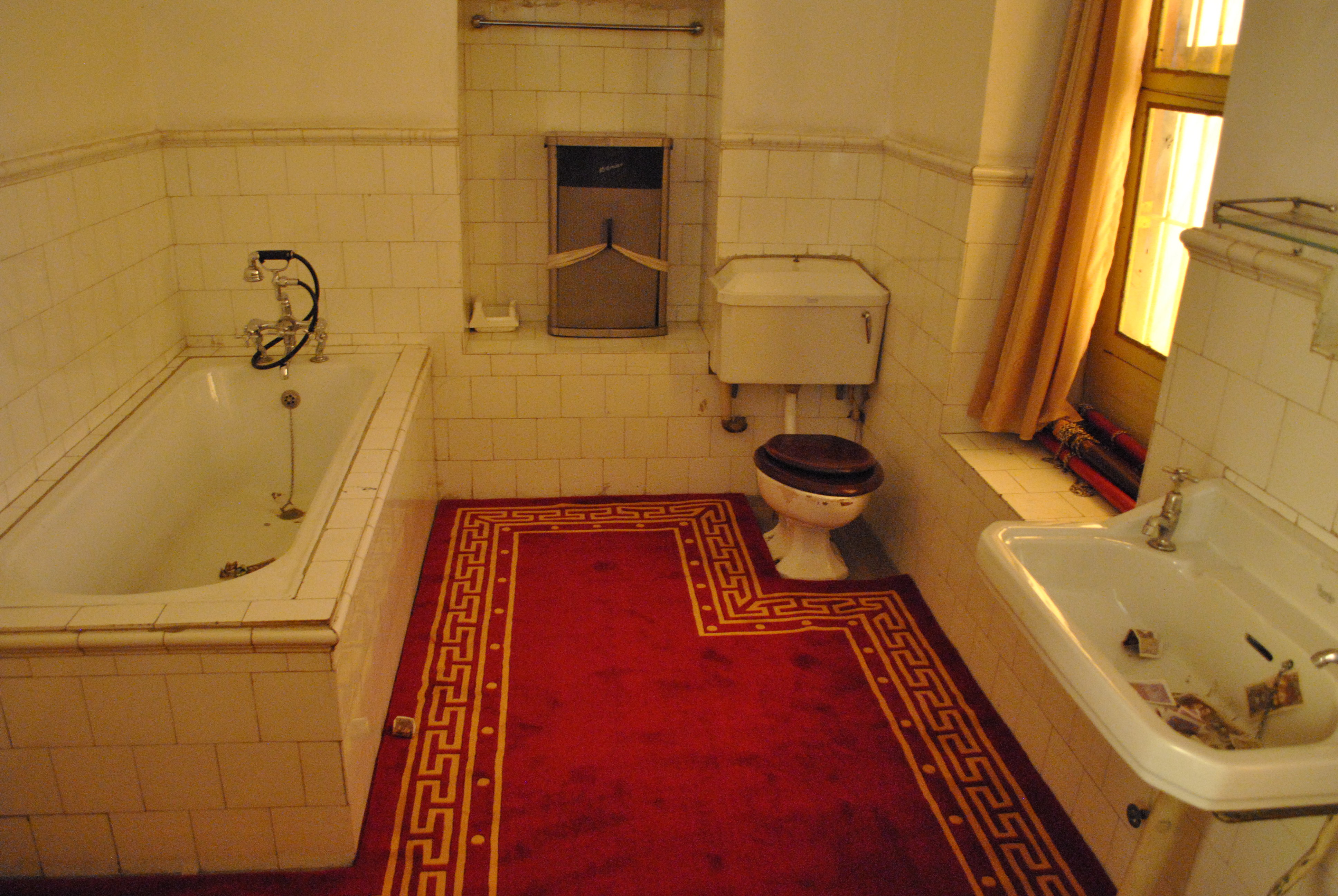 Bathroom of the 14th Dalai Lama at Norbulingka, Lhasa, Tibet.