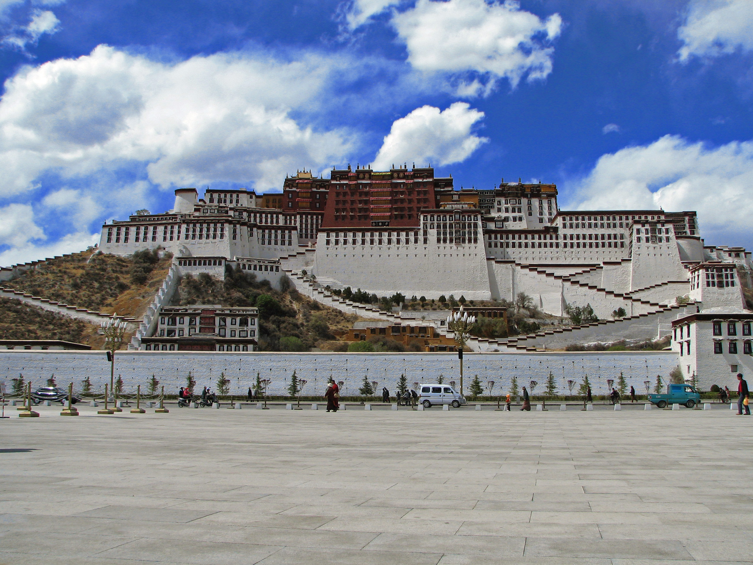 The incredible Potala Palace in Lhasa, the former residence of the Dalai Lama. Turned into a museum and bereft of much of its internal heritage, it nonetheless remains a truely spectacular and dramatic building still dominating the skyline of Lhasa.