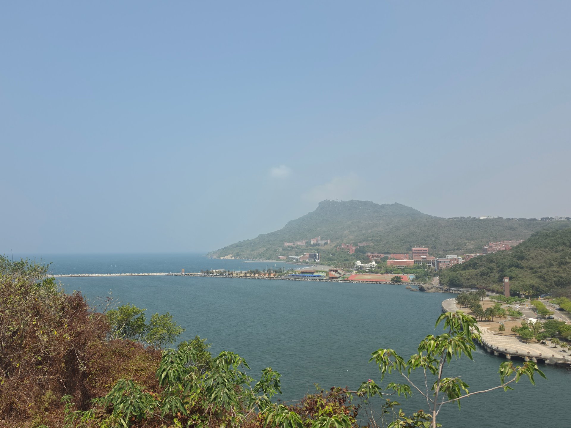 Shoushan in Kaohsiung, Taiwan, seen from Kaohsiung Lighthouse, Cijin Island