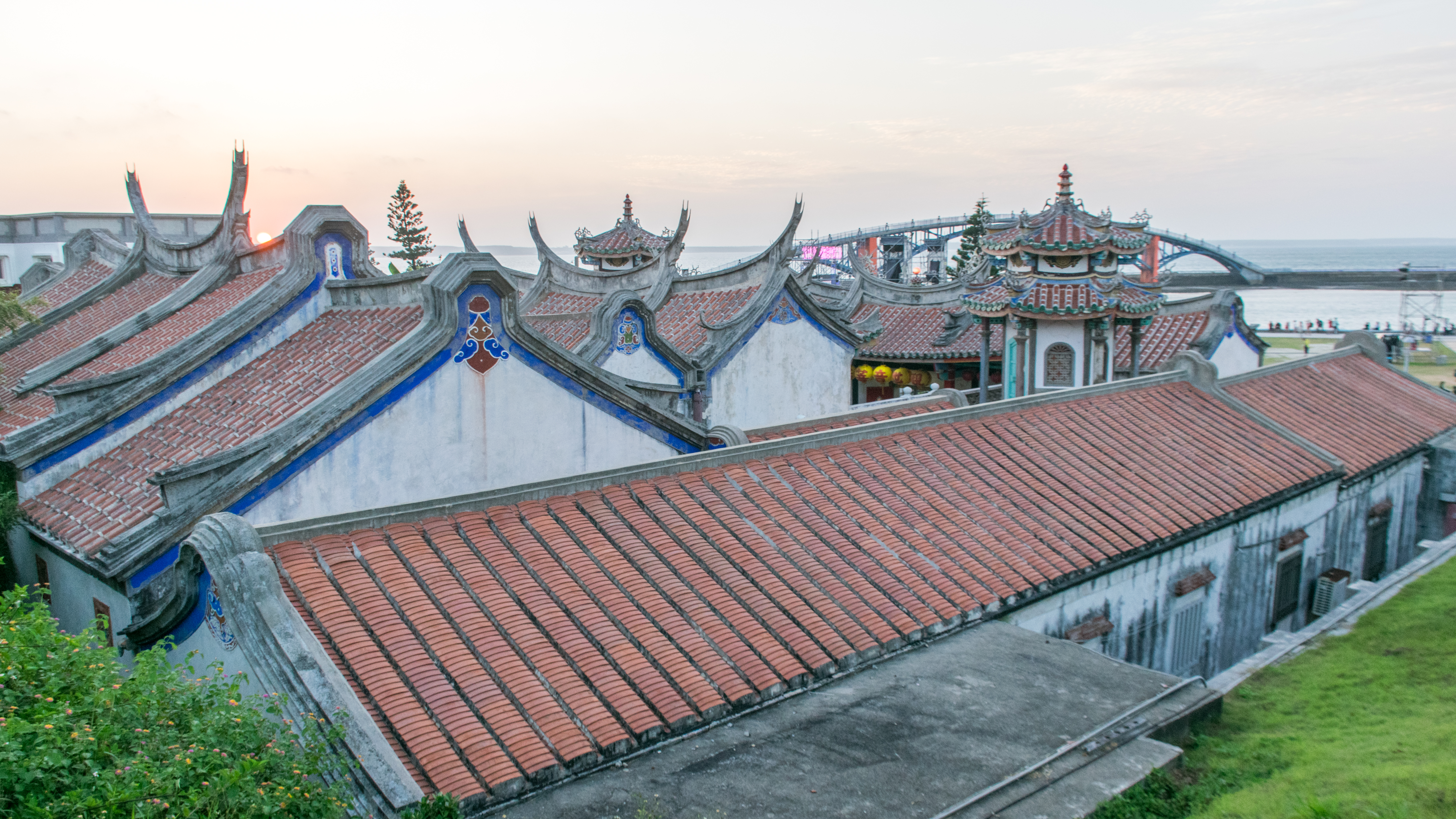 The Penghu Guanyin Temple (also "Guan-Yin-Ting", Chinese: 觀音亭, meaning "the pavilion of Guanyin") is a Buddhist temple, like other temples which belongs to the Integration of Buddhism and Taoism in Taiwan, Guanyin Temple does not only serve Guanyin (Buddhist God), but also Long-Wang. (龍王 in Chinese, a Taoist God, means the Lord of Sea Dragon.)