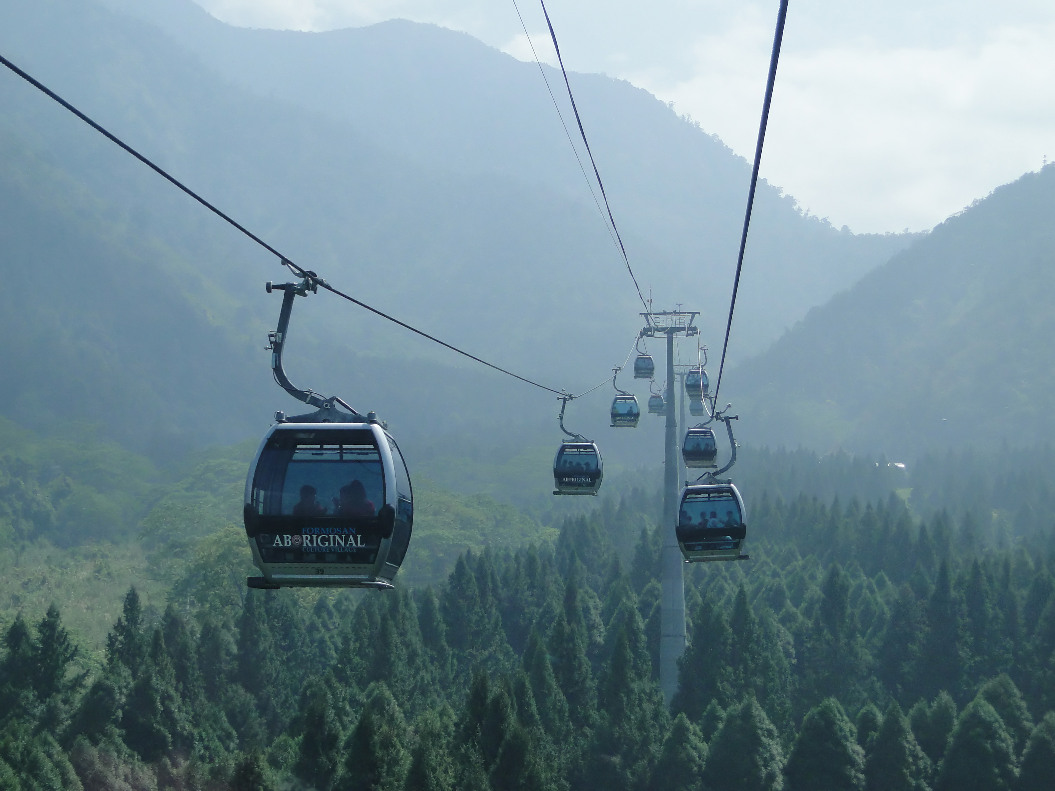 Aerial tramway in Formosan Aboriginal Culture Village, Taiwan