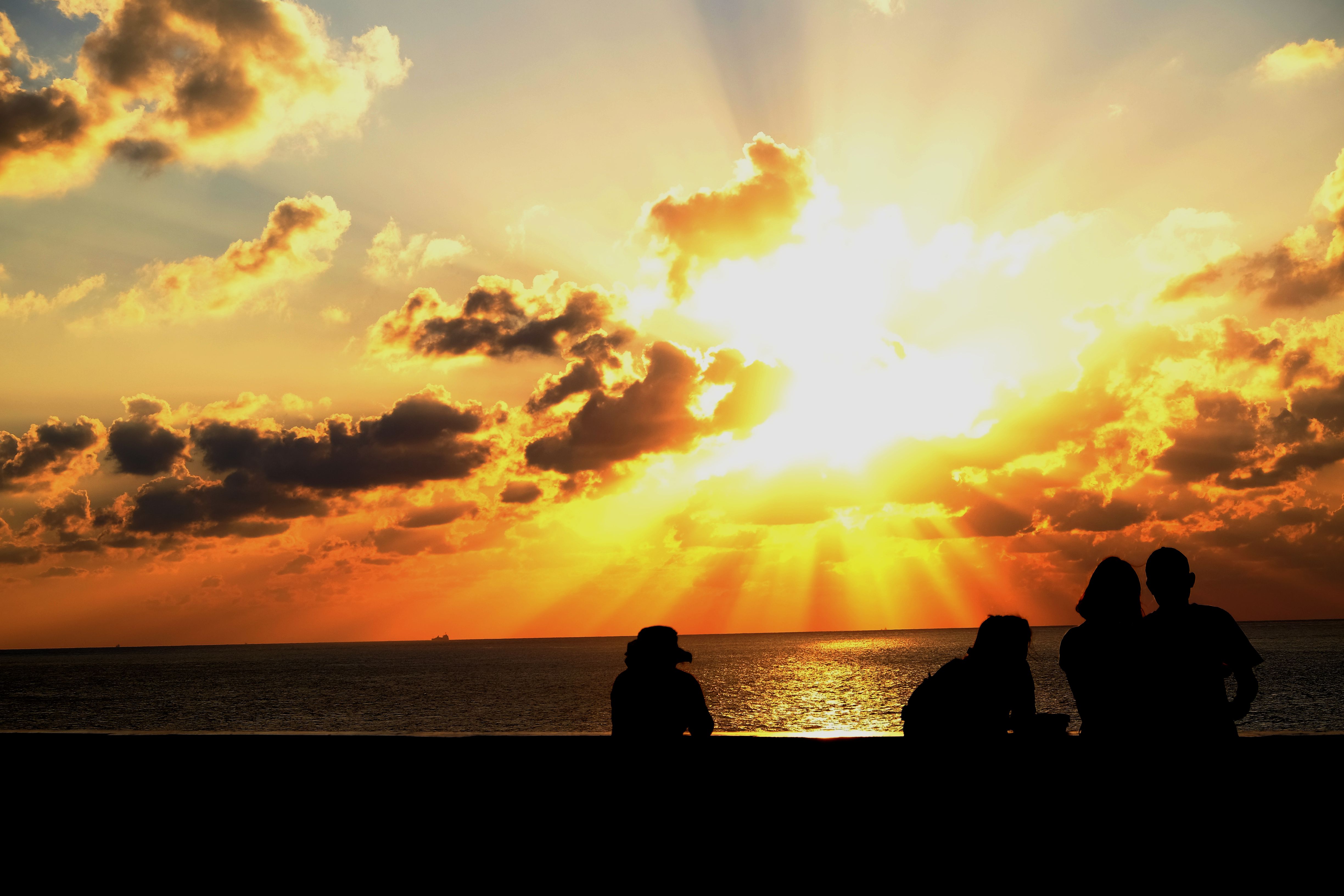 The sunset at Cape Fugui, the northernmost point on Taiwan.