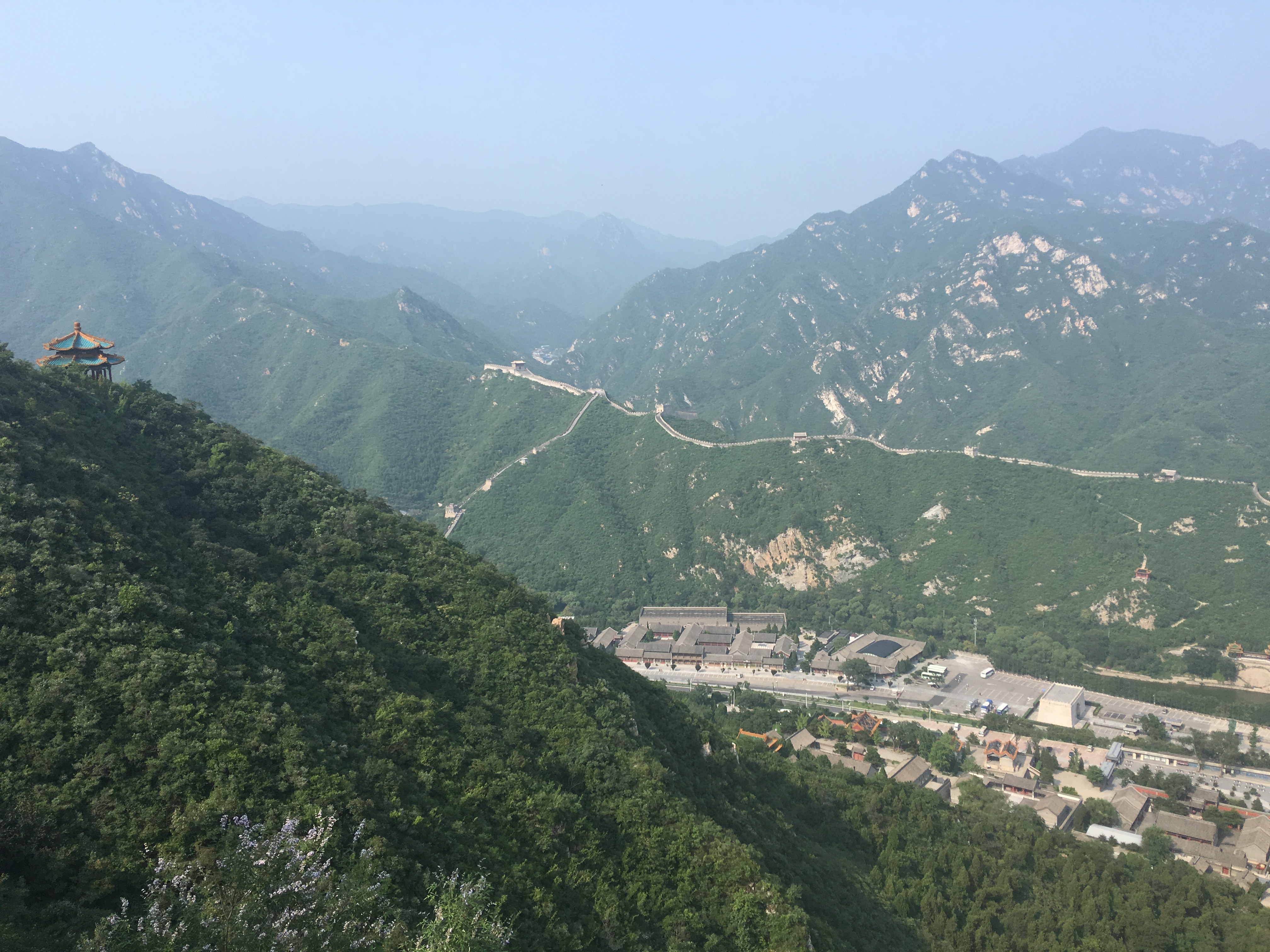 Part of the northeastern parts of the Taihang Mountains, as they Reach the Northwestern areas of Beijing province. This is North of the Nankou township, Changping District, Beijing. The farther part of the image shows Mountains that belong to the Huyu Natural Scenic Area.