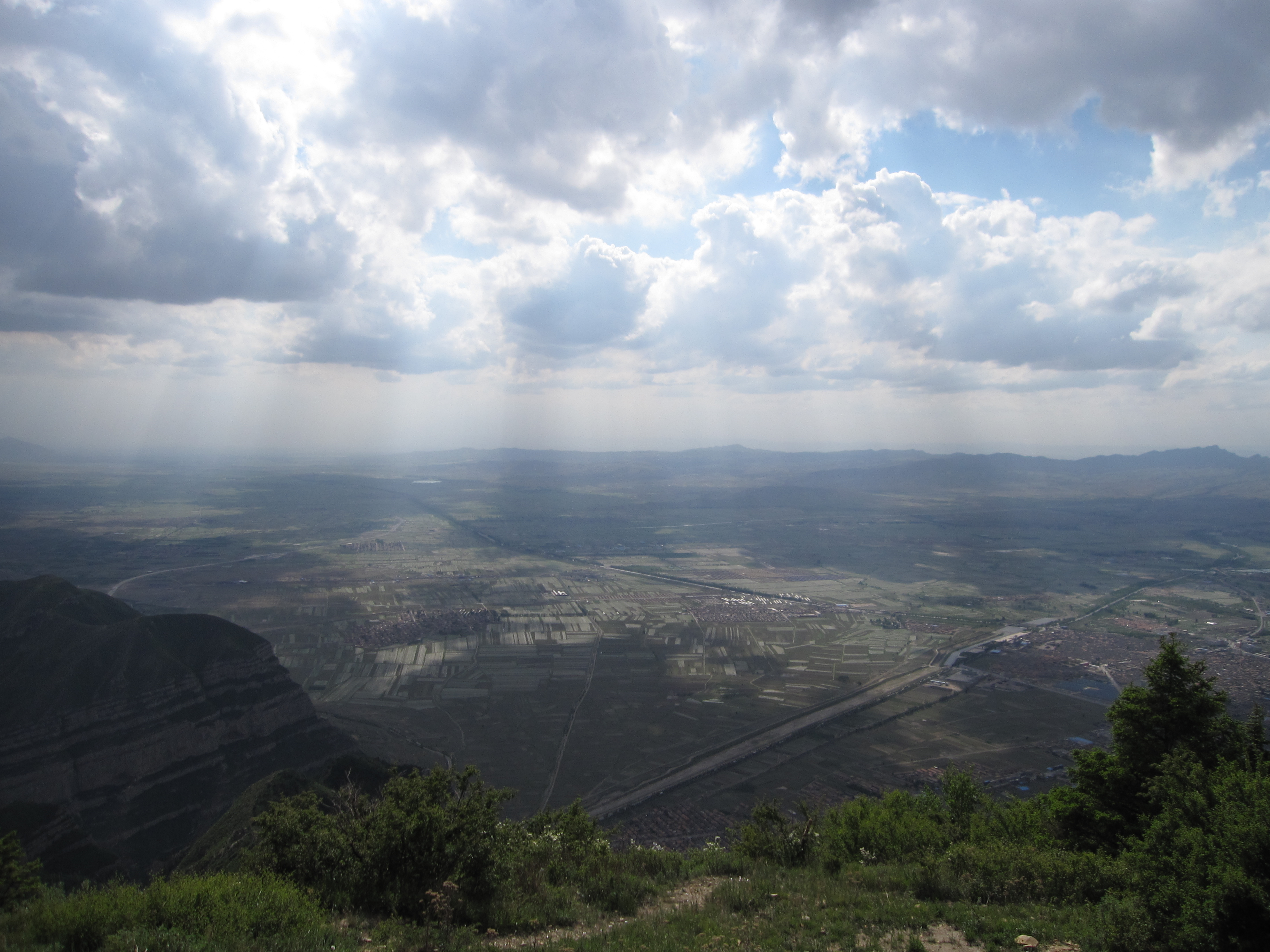 View from the summit of Heng Shan, Shanxi province, China. June 2011.