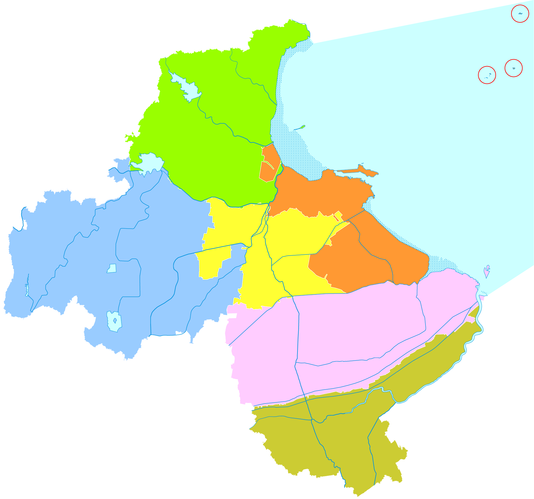 administrative divisions of Lianyungang City, Jiangsu, China