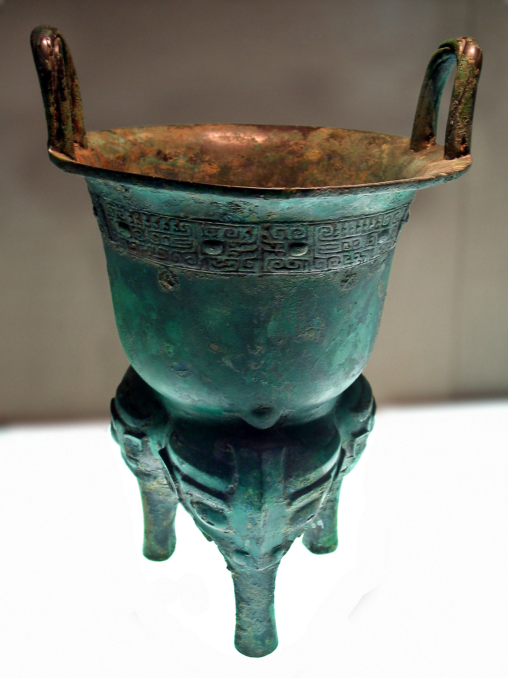 Gefujia Yan Steamer (戈父甲甗), unearthed in Fangshan, Beijing, now displayed in Capital Museum, Beijing, China