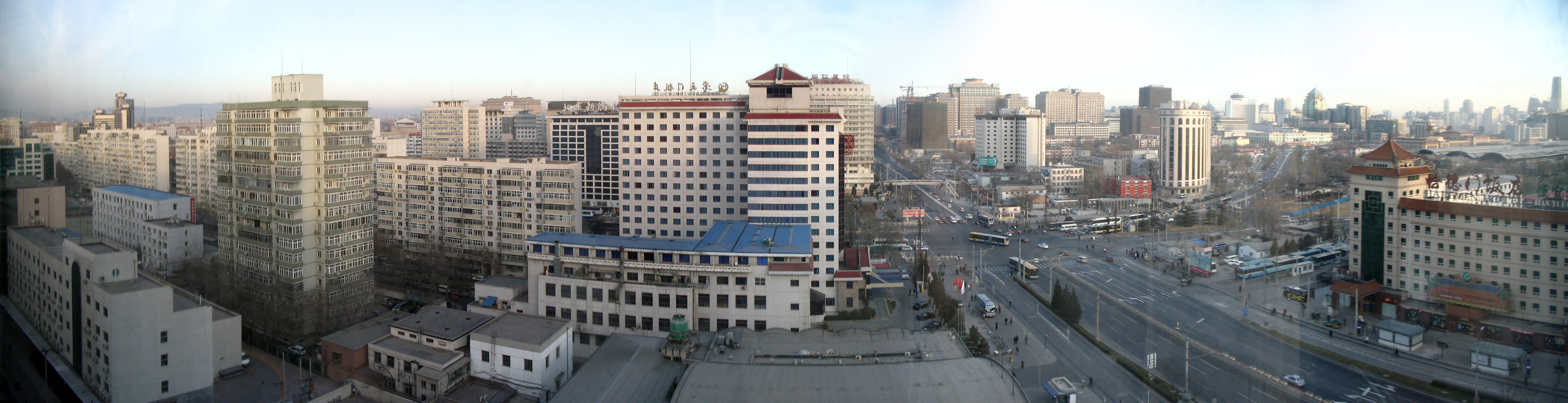 Panoramic photo of Chongwenmen, combined from 2135172857, 2135953158, 2135174895, 2135175889, 2135176805, 2135957054, 2135178635 and 2135179489