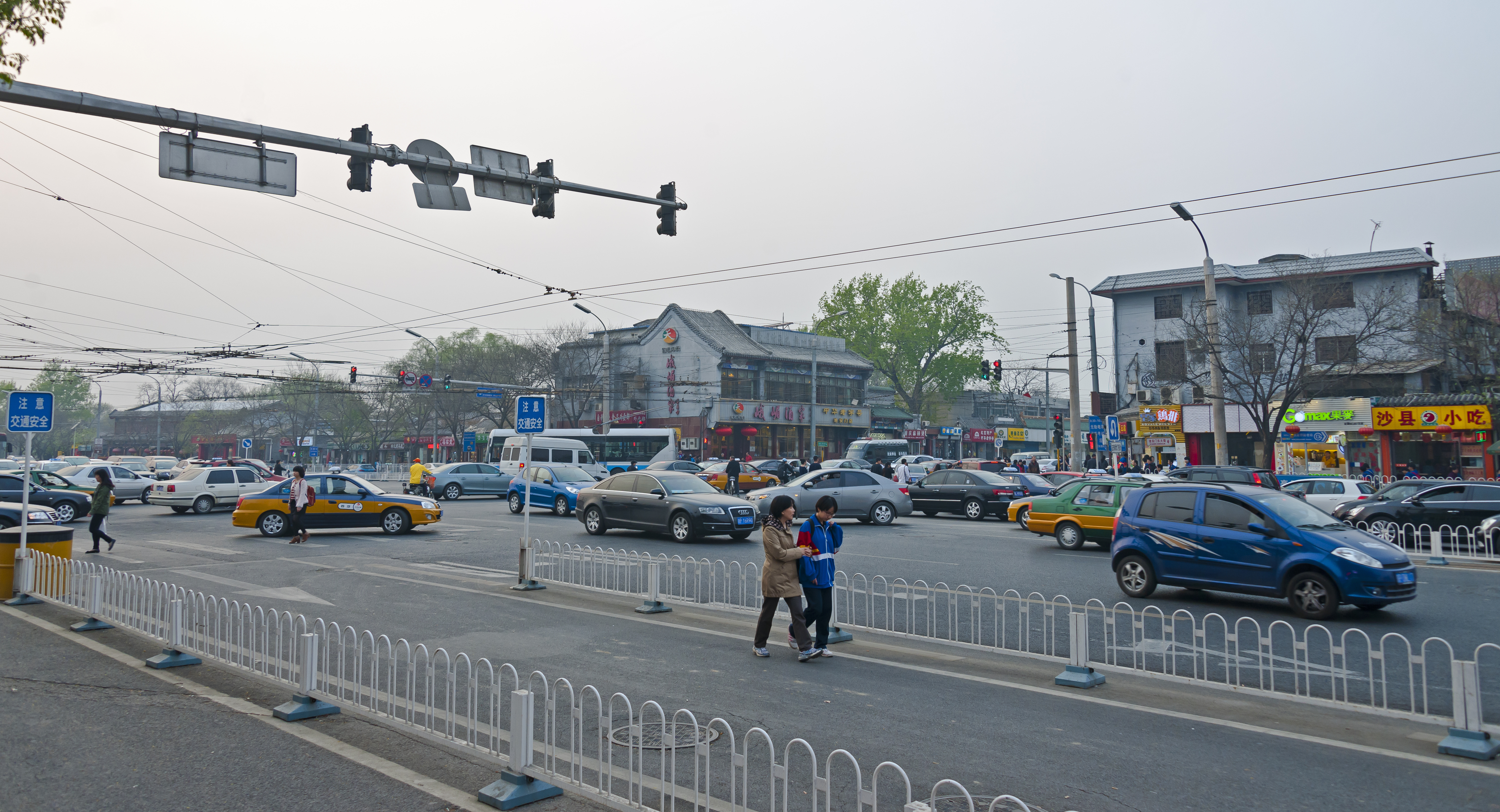 Intersection of Di'anmen East, West and Outer streets in the Dongcheng District of Beijing