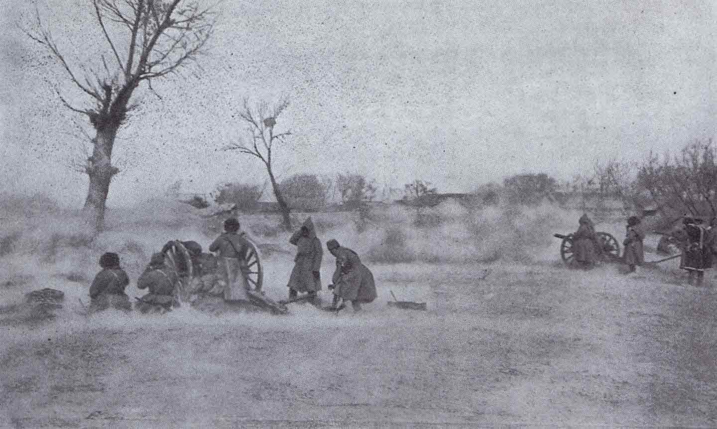Russian Field Gun during the Battle of Mukden
