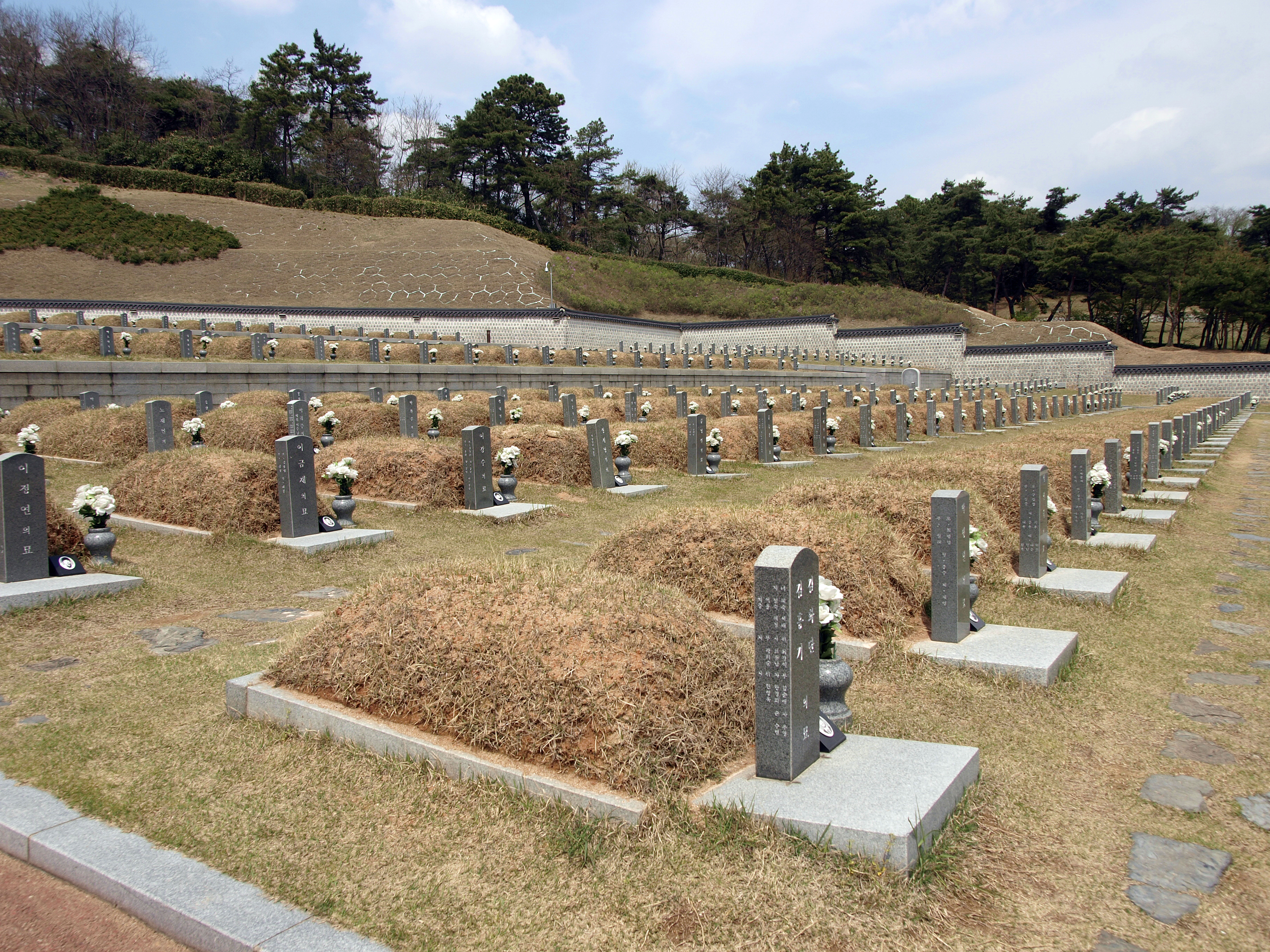 Graves of May 18th National Cemetery, Gwangju, Jeollanam-do, South Korea