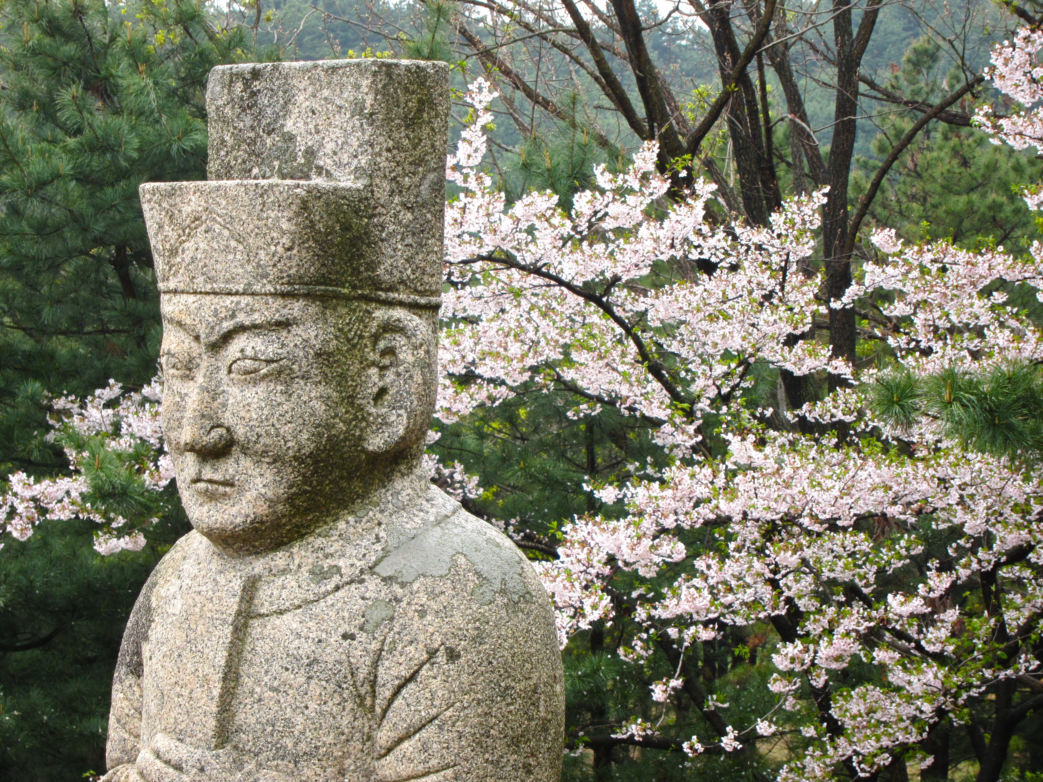 Stone statue at the 14th century Tomb of King Kongmin (Hyonjongrung Royal Tomb) - Goryeo Dynasty..
It is one of the Royal Tombs of the Koryo (Goryeo) Dynasty.
Located near Kaesong, in  Gaeseong Province, DPRK-North Korea.