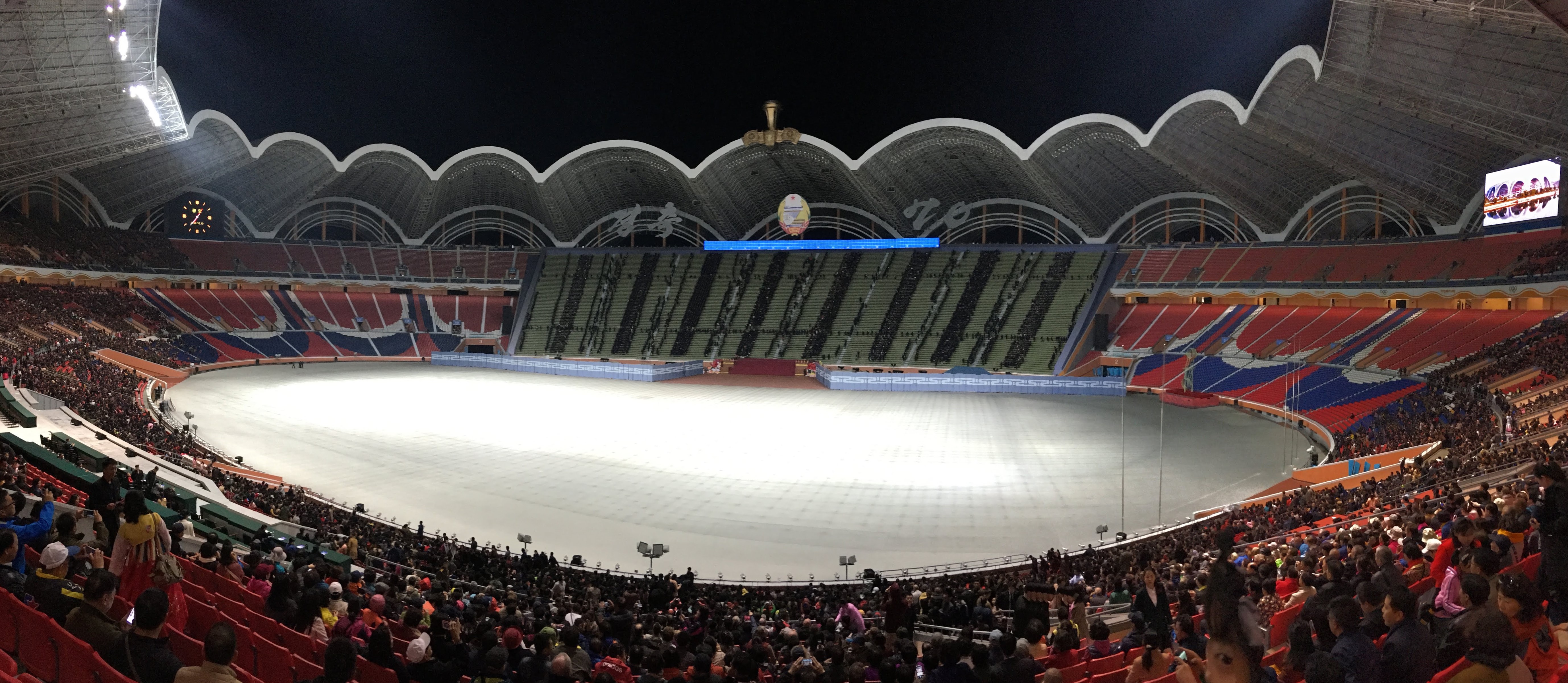Interior of the Rungrado 1st of May Stadium in Pyongyang.