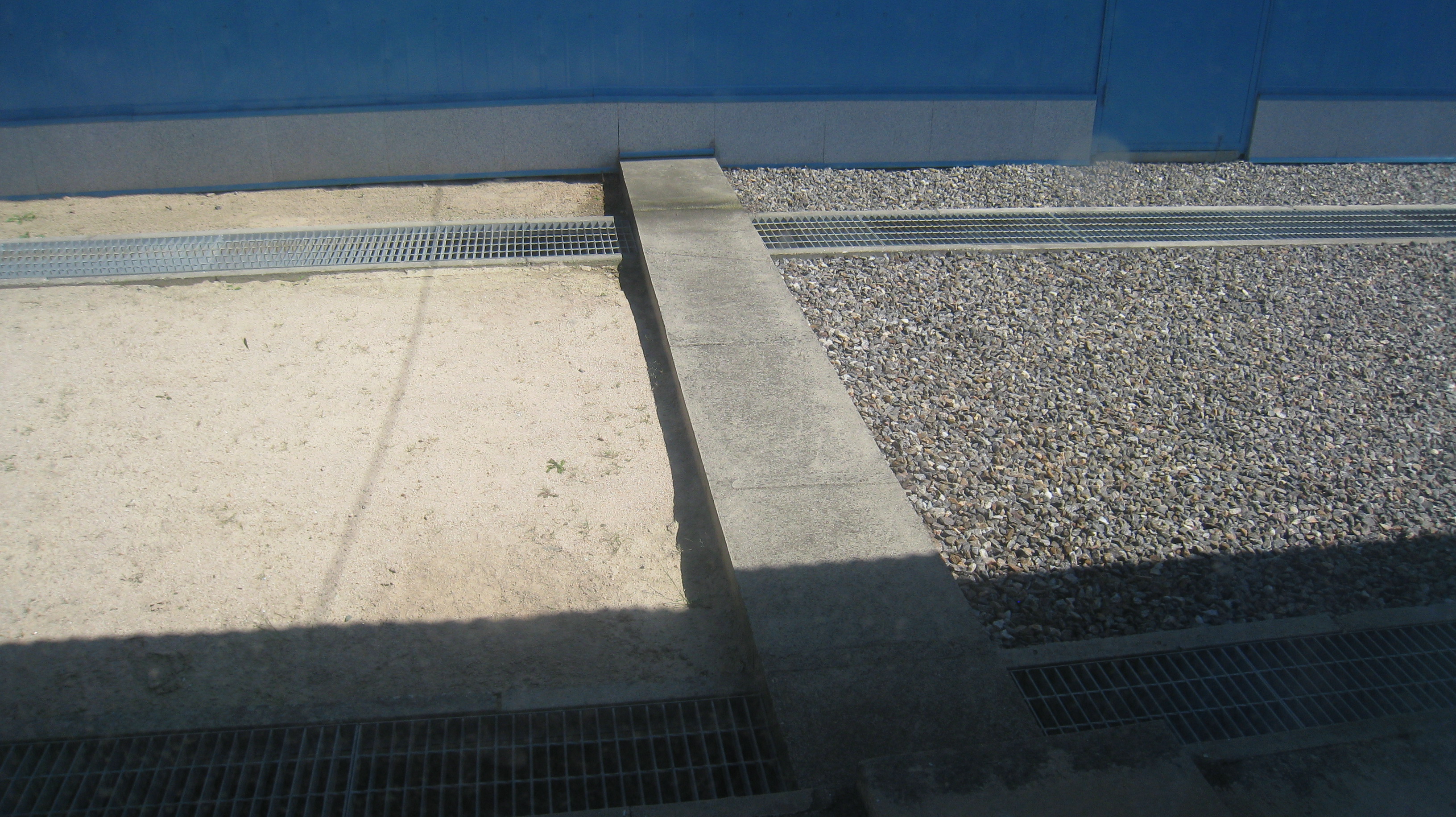 One of the concrete slabs that marks the border between North Korea and South Korea in the Joint Security Area in the Korean Demilitarized Zone