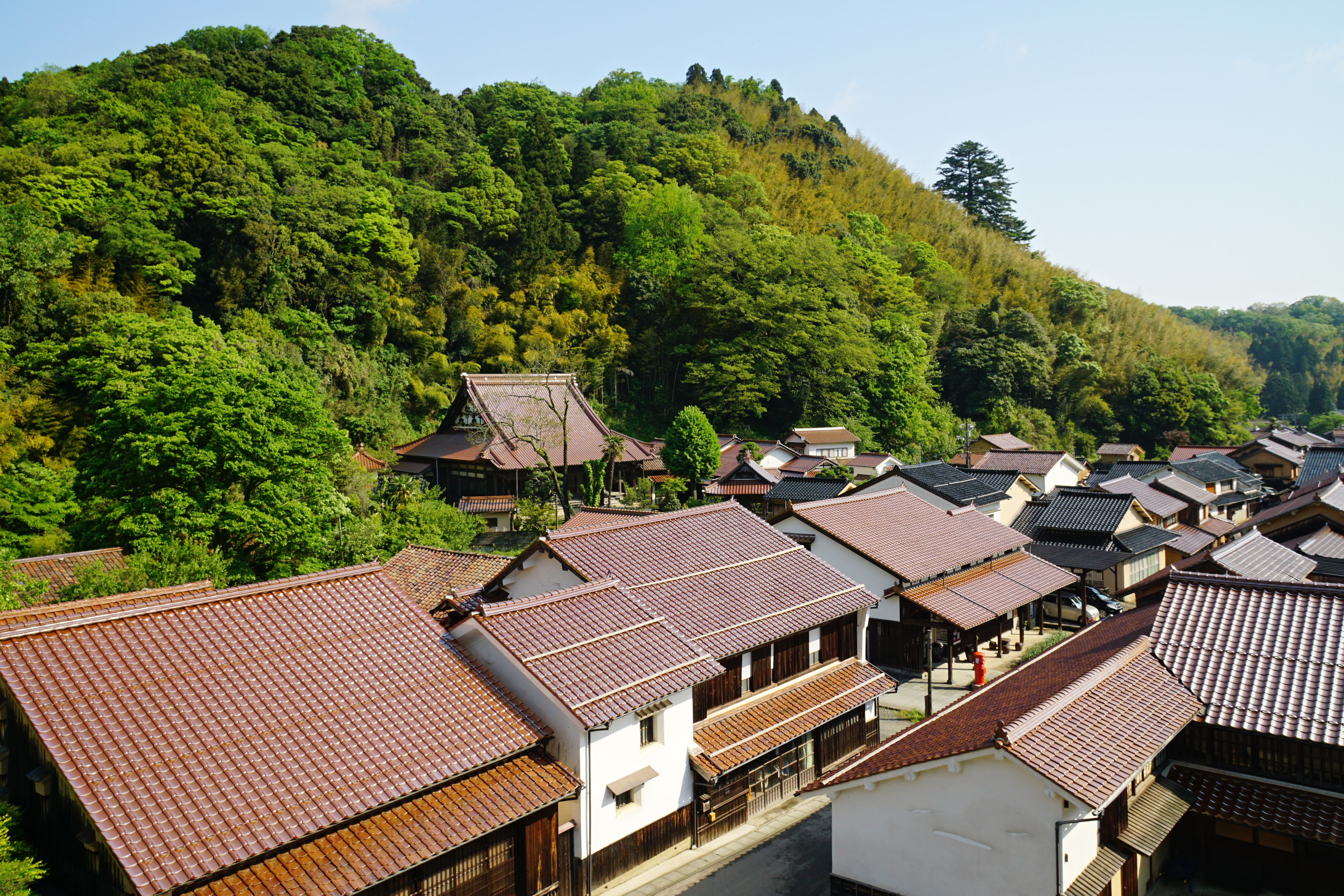Ōmori Ginzan village in Ōda, Shimane prefecture, Japan.  It was registered as part of the UNESCO World Heritage Site "Iwami Ginzan Silver Mine and its Cultural Landscape".