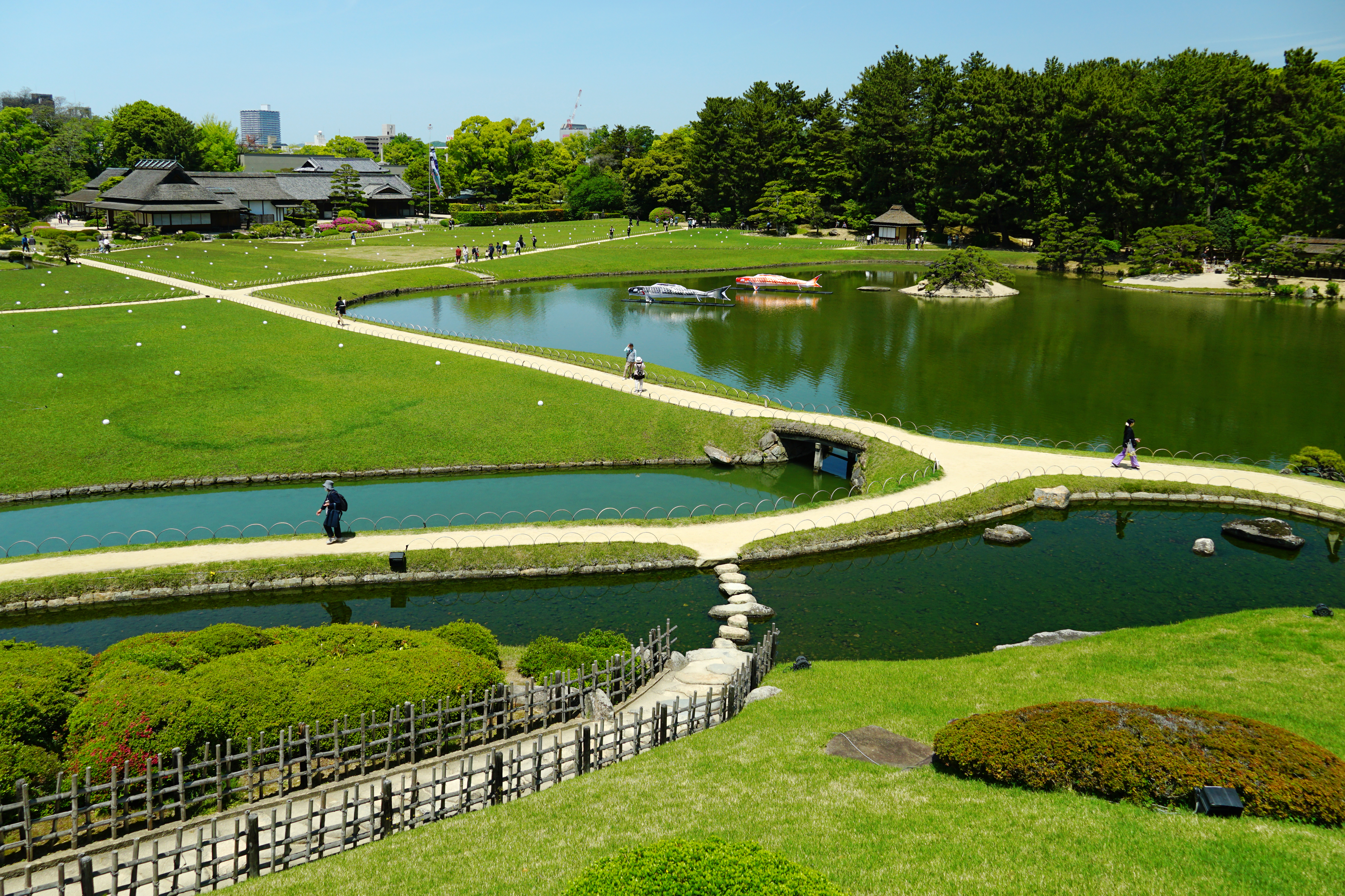 Kōraku-en in Okayama, Okayama prefecture, Japan