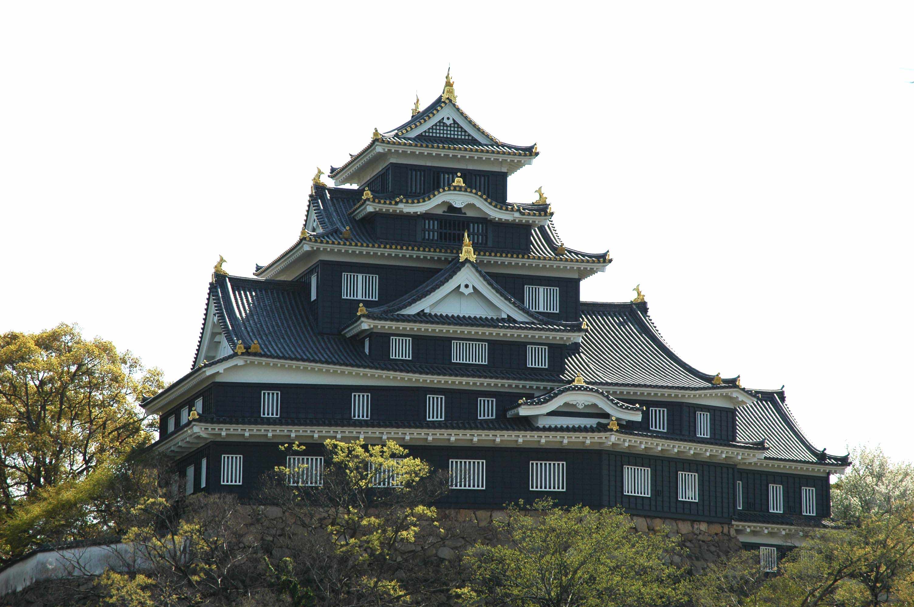photo of Okayama Castle Keep Tower(from north side)