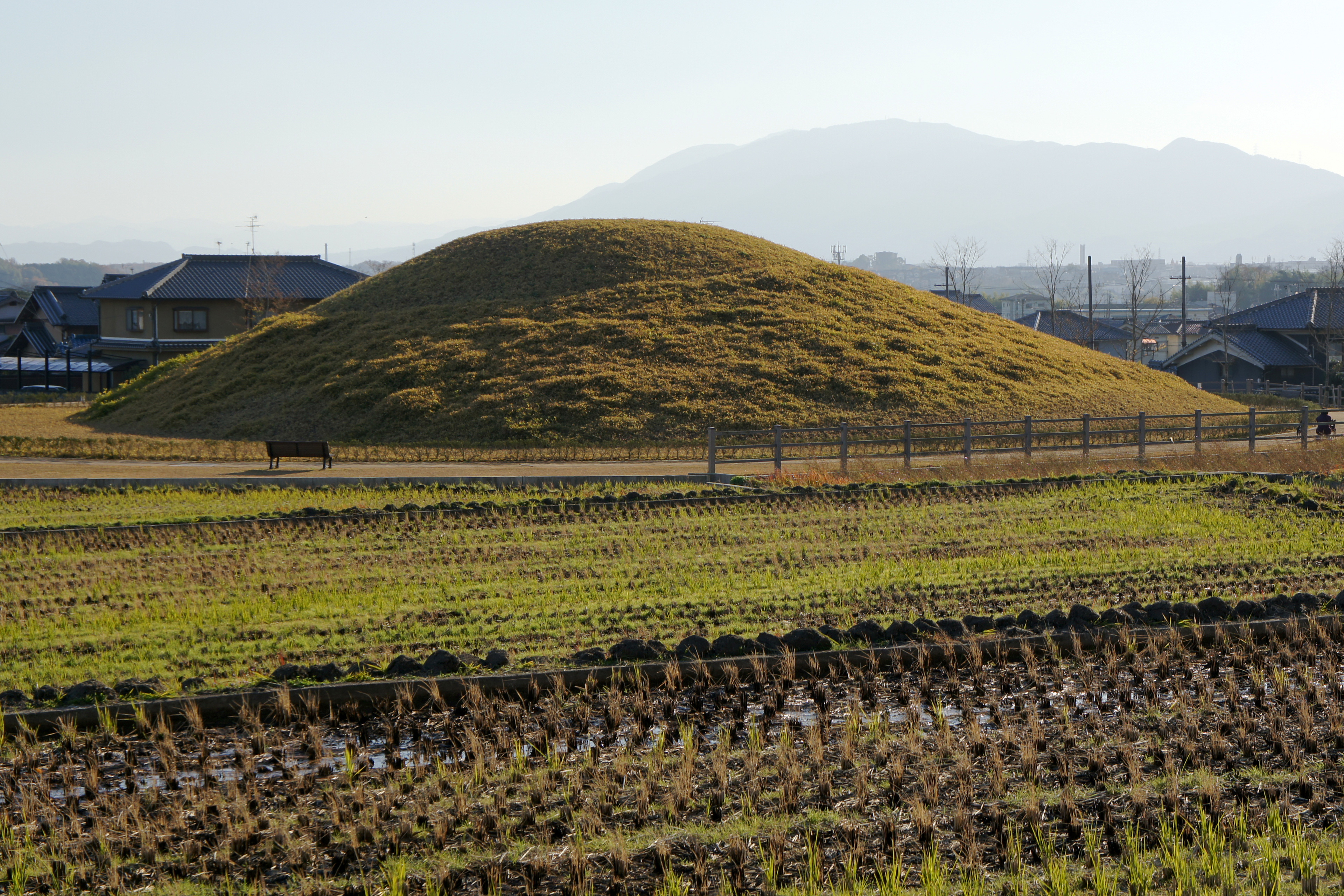 Fujinoki Tomb in Ikaruga, Nara prefecture, Japan.