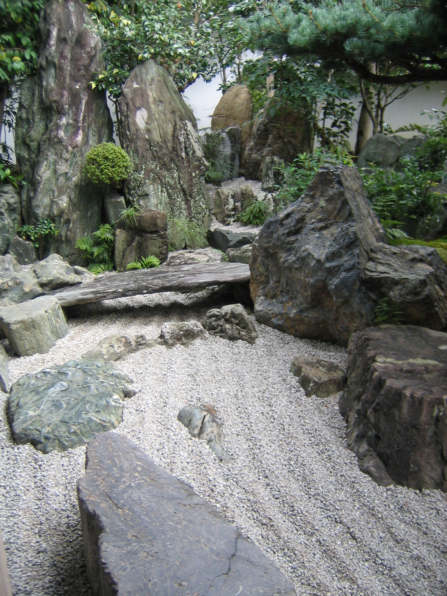 View of the daisen-in stone garden Horaisan mountain in Daitokuji