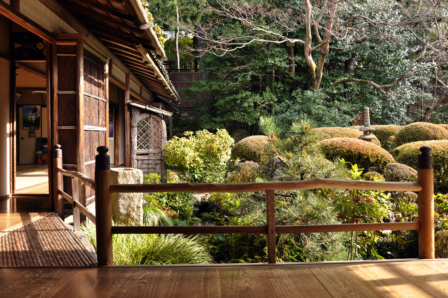 Garden and buildings at Shisen-dō, a Buddhist temple in Kyoto, Japan