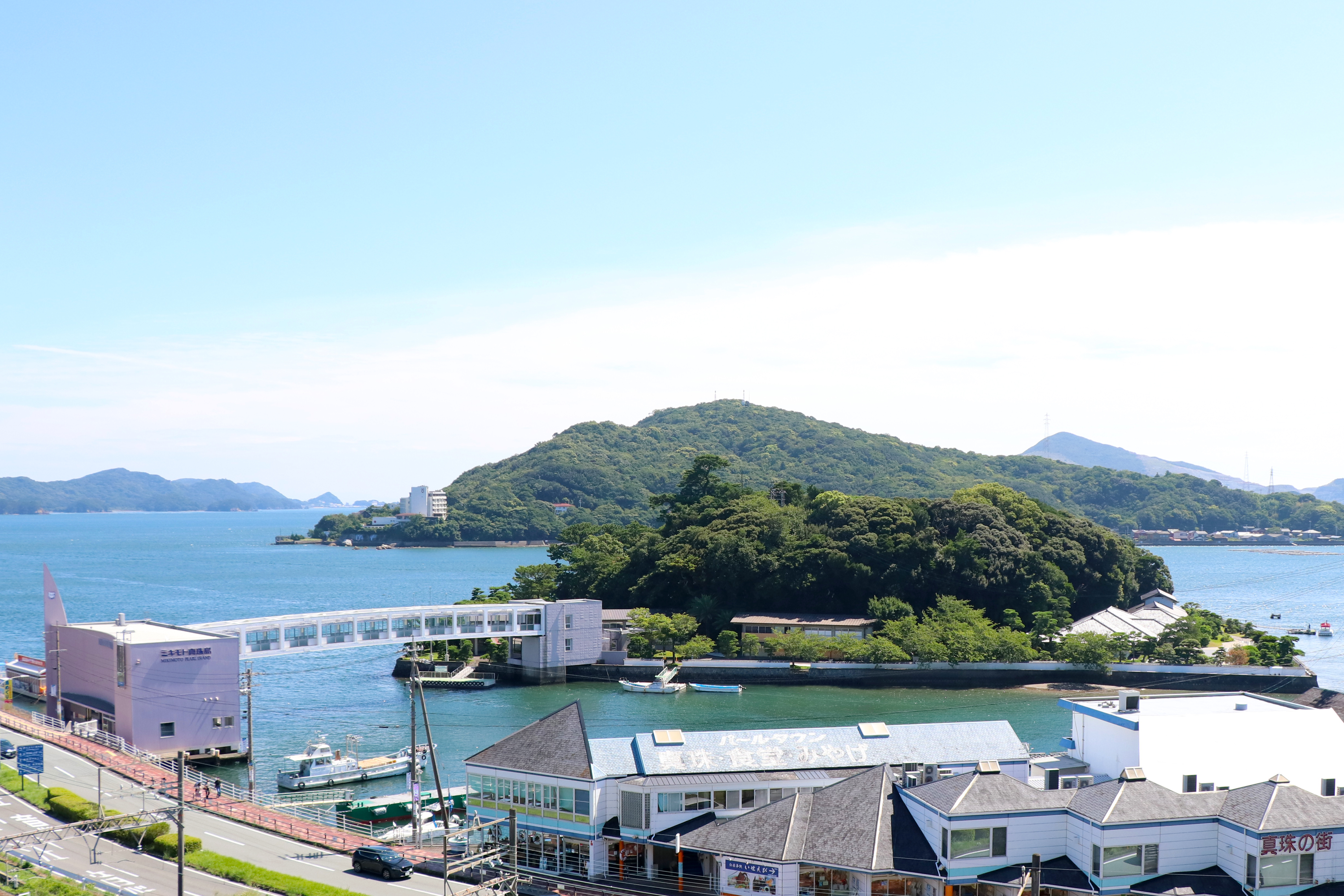 Mikimoto Pearl Island from the Toba castle grounds.