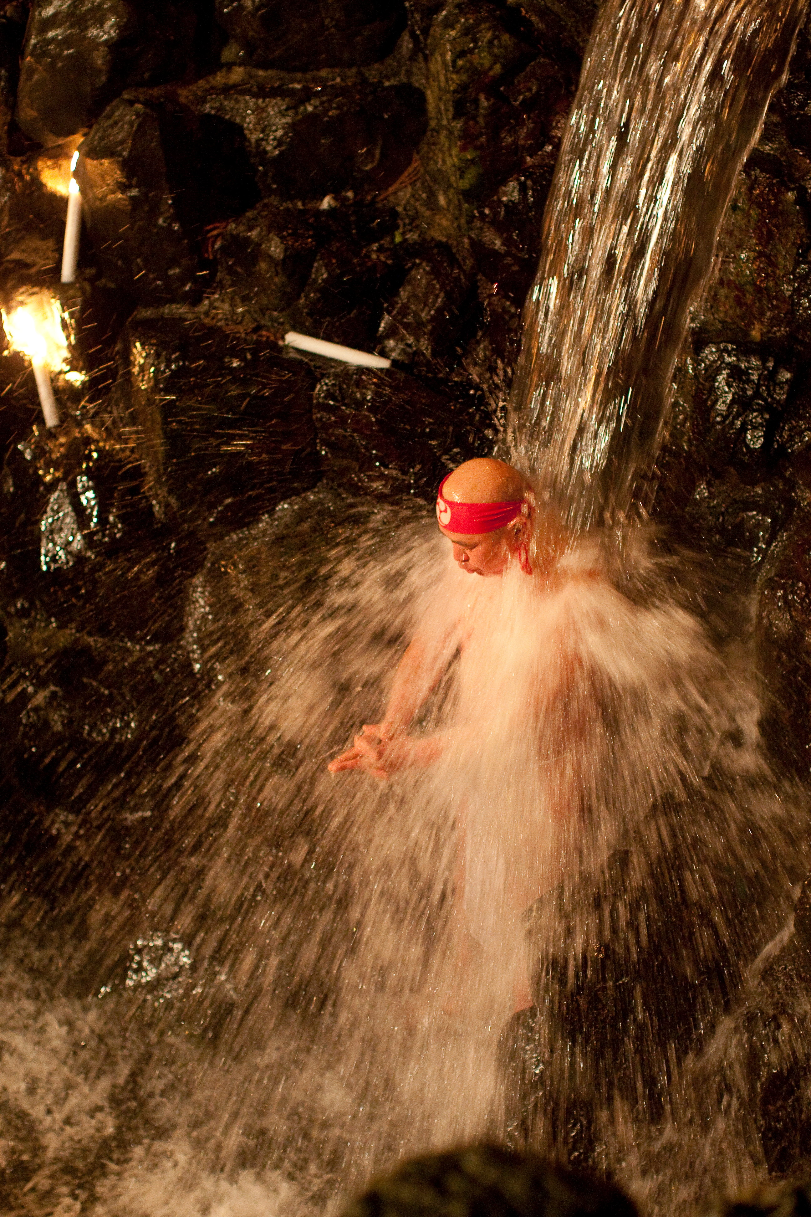 Misogi Harai at Tsubaki Jinja Japan