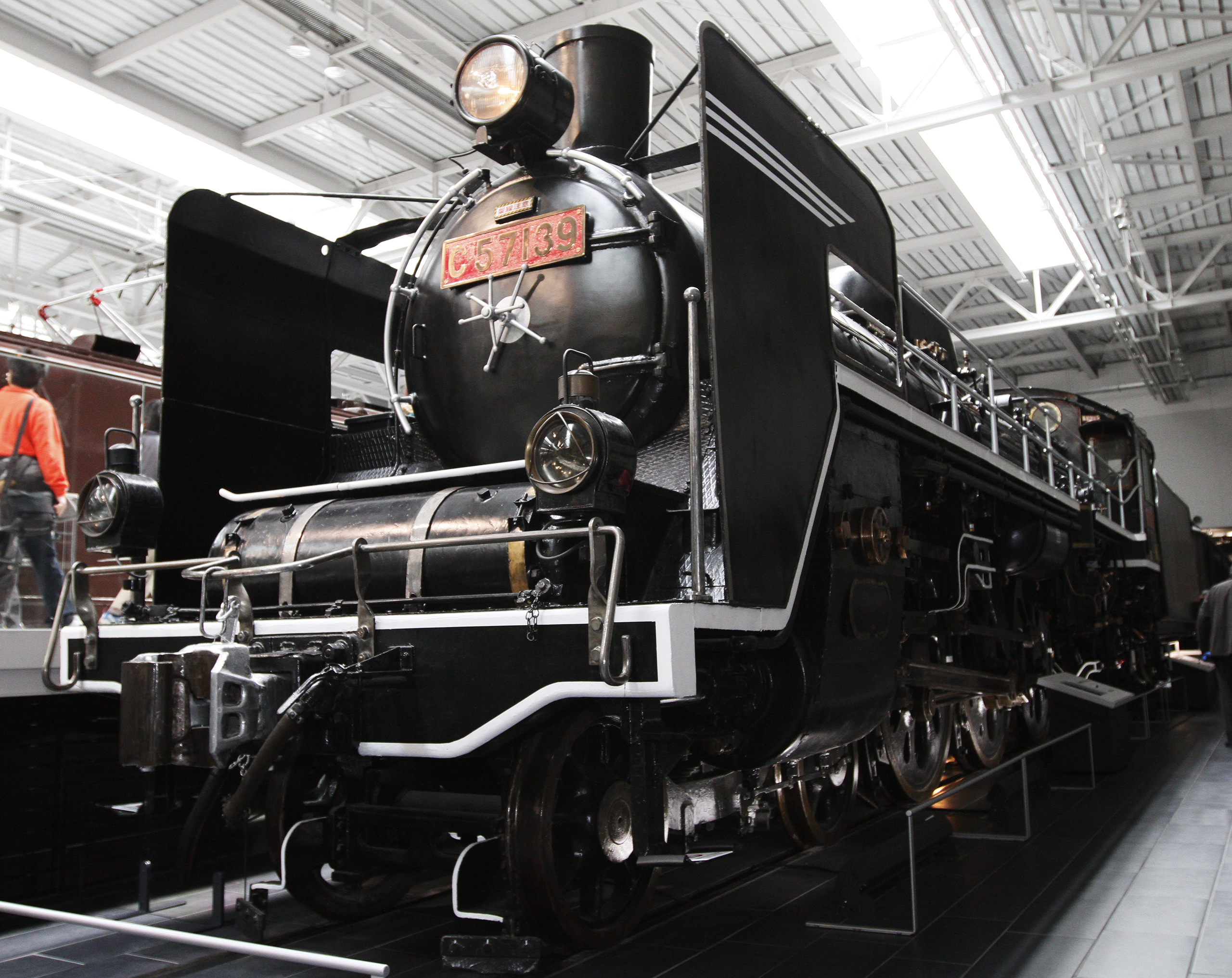 JNR Class C57 steam locomotive C57 139 at the SCMaglev and Railway Park museum in Nagoya, Japan