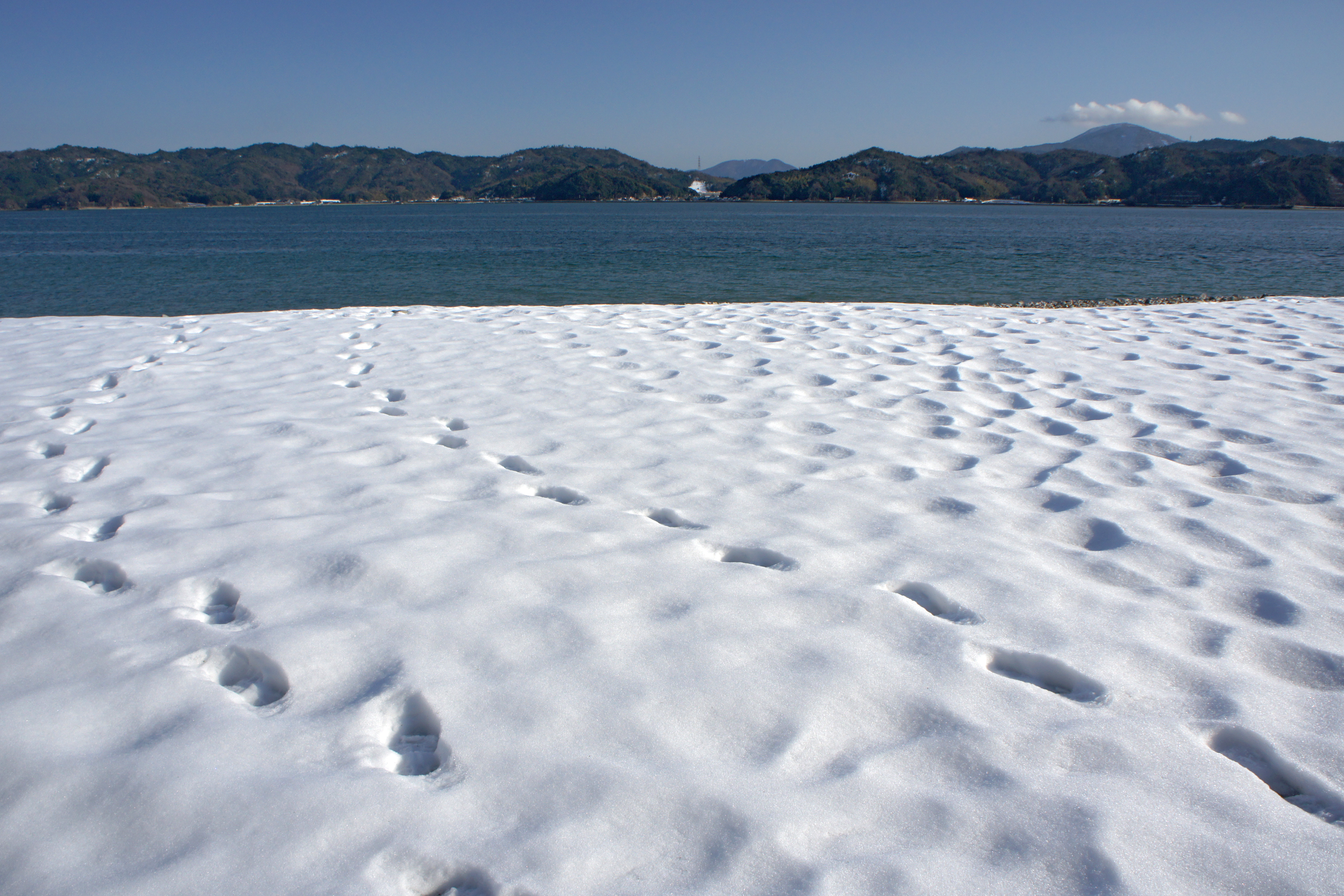 Miyazu Bay view from Amanohashidate. Amanohashidate is one of the Japan's Three Scenic Views in Miyazu, Kyoto prefecture, Japan.