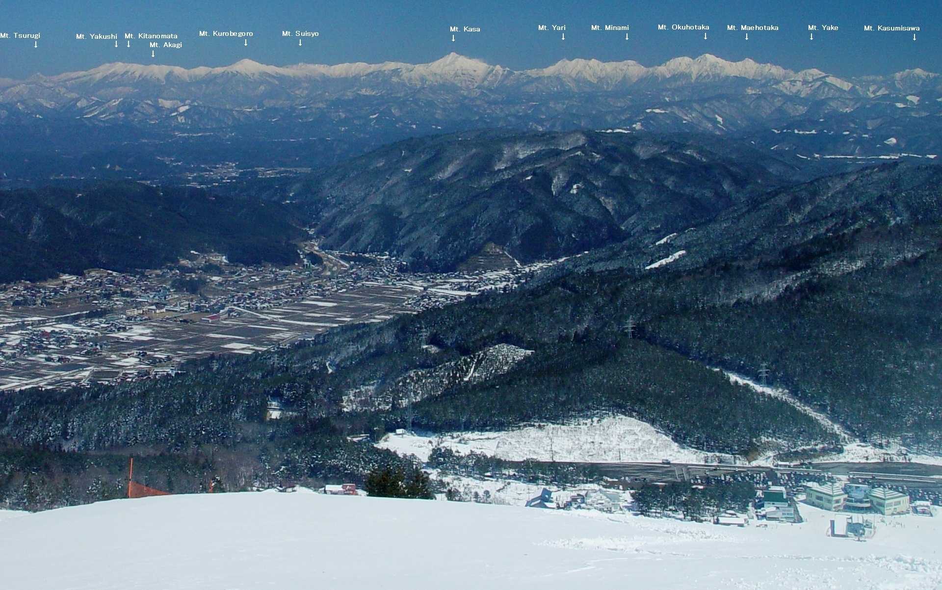 Hida Mountains from_Mount_Kurai