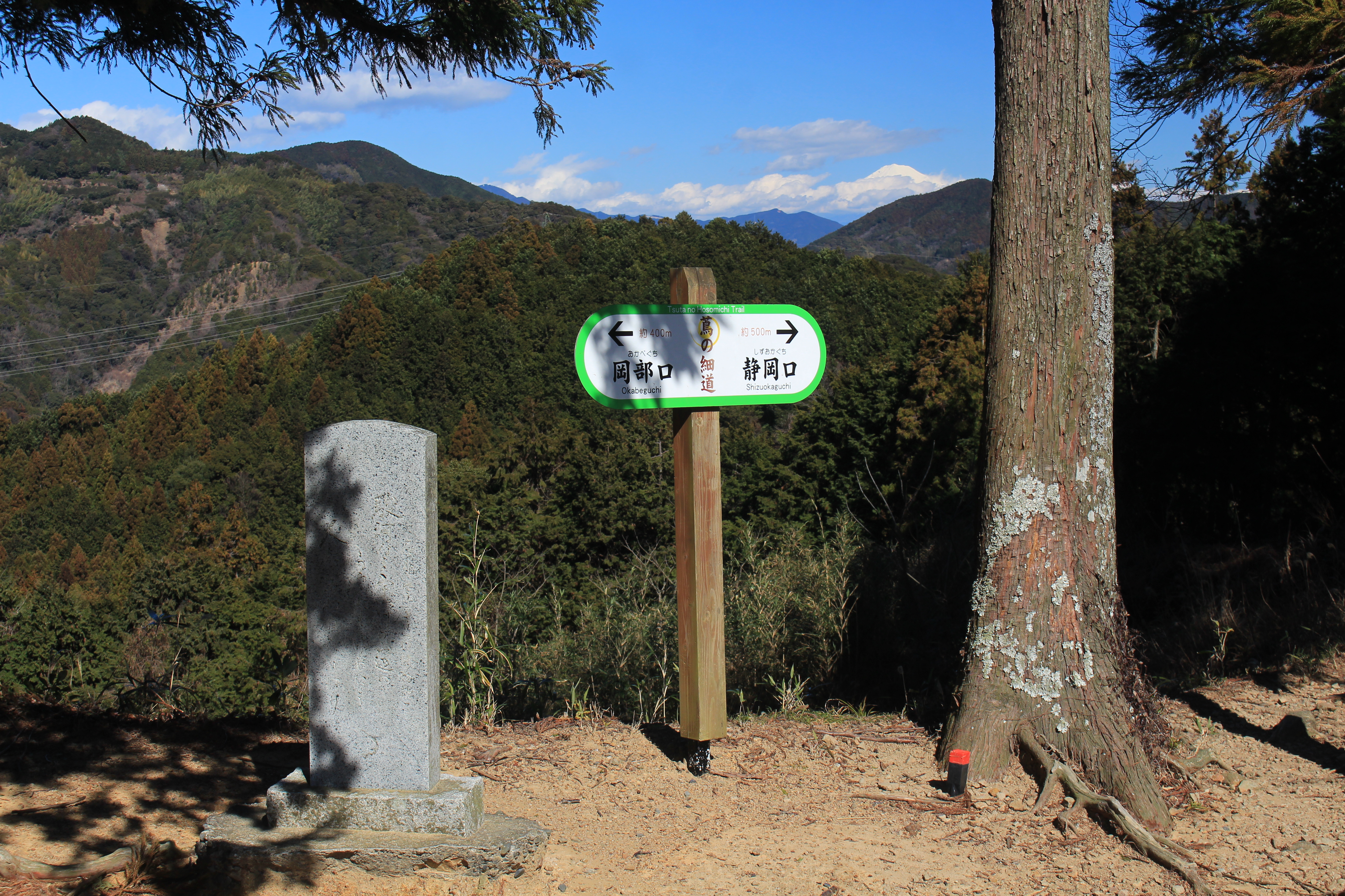 Utsunoya Pass of Tsuta no Hosomichi between Suruga-ku, Shizuoka and Fujieda in Shizuoka prefecture, Japan.