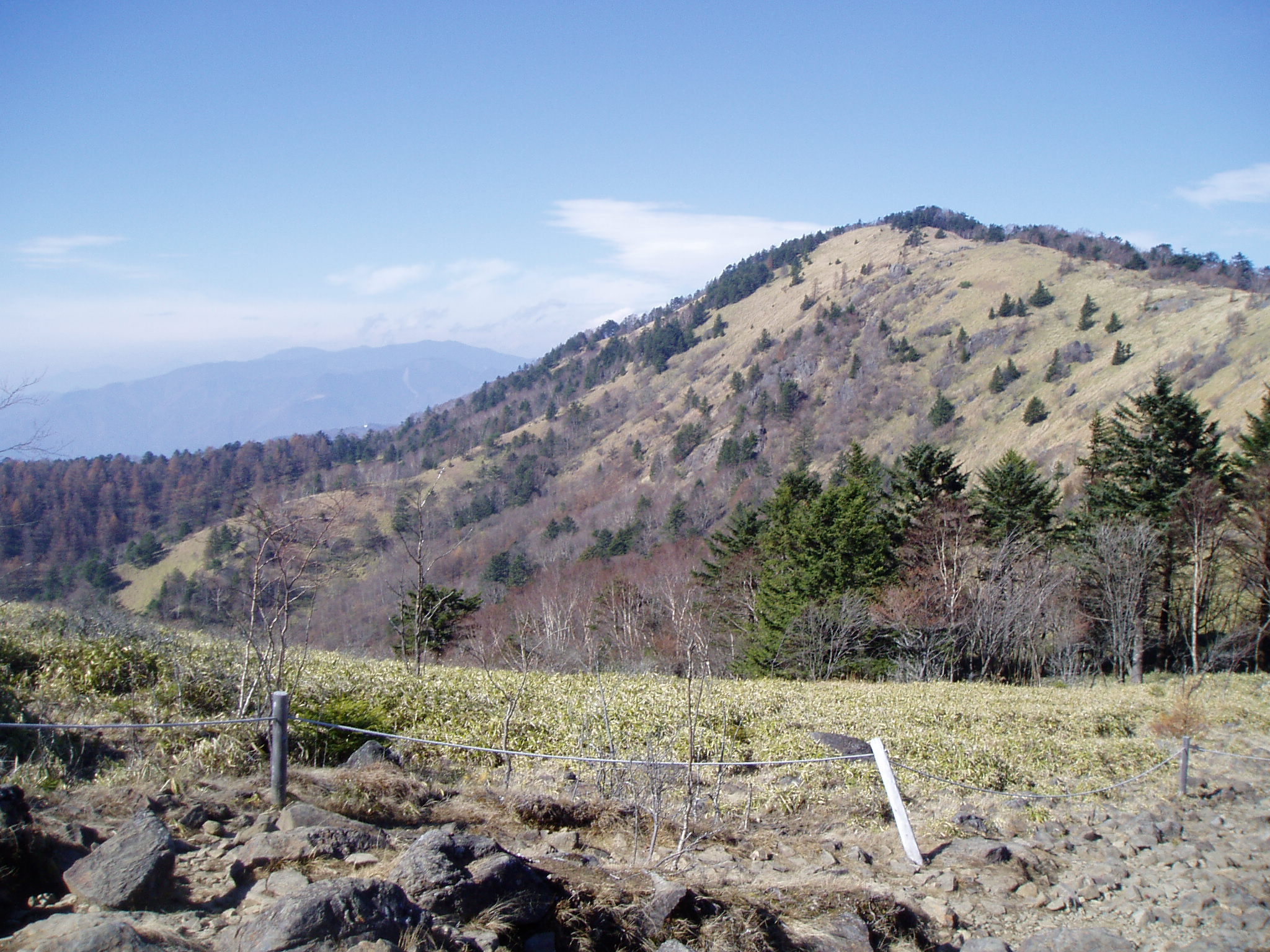 Mount Daibosatsu (Daibosatsurei, 2,057 m) from Sai-no-kawara, Yamanashi Prefecture, Japan